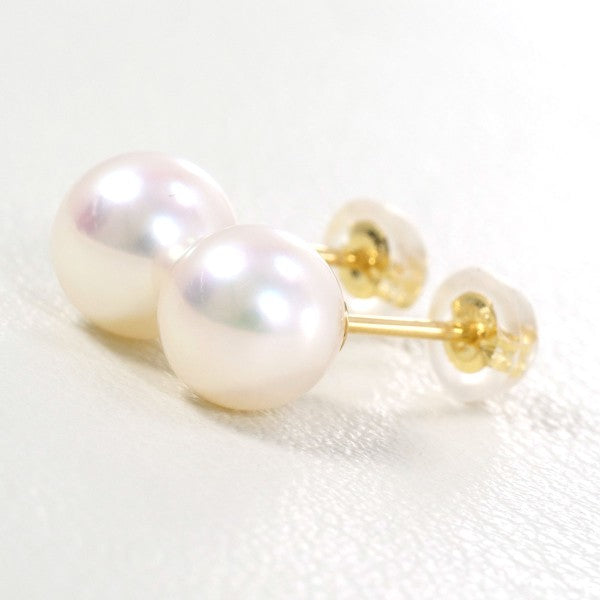 18K Yellow Gold Pearl Earrings for Women - Classic Elegant Stud Earrings Jewelry Gift for Birthday, Anniversary & Special Occasions