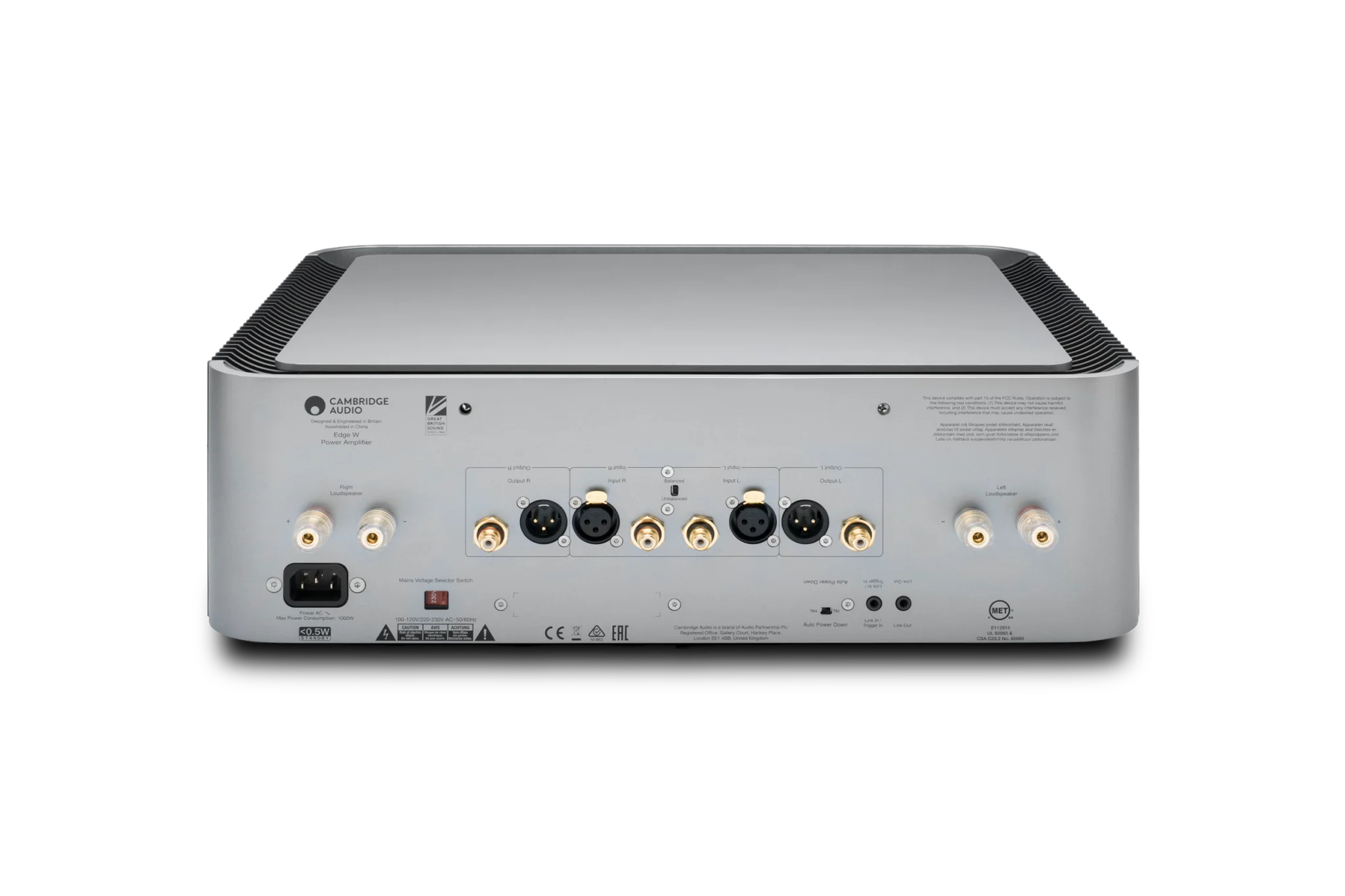 Cambridge Audio Edge W High-End Power Amplifier - Premium Stereo Audio for Home Theater & Hi-Fi Systems | Perfect for Audiophiles & Music Enthusiasts