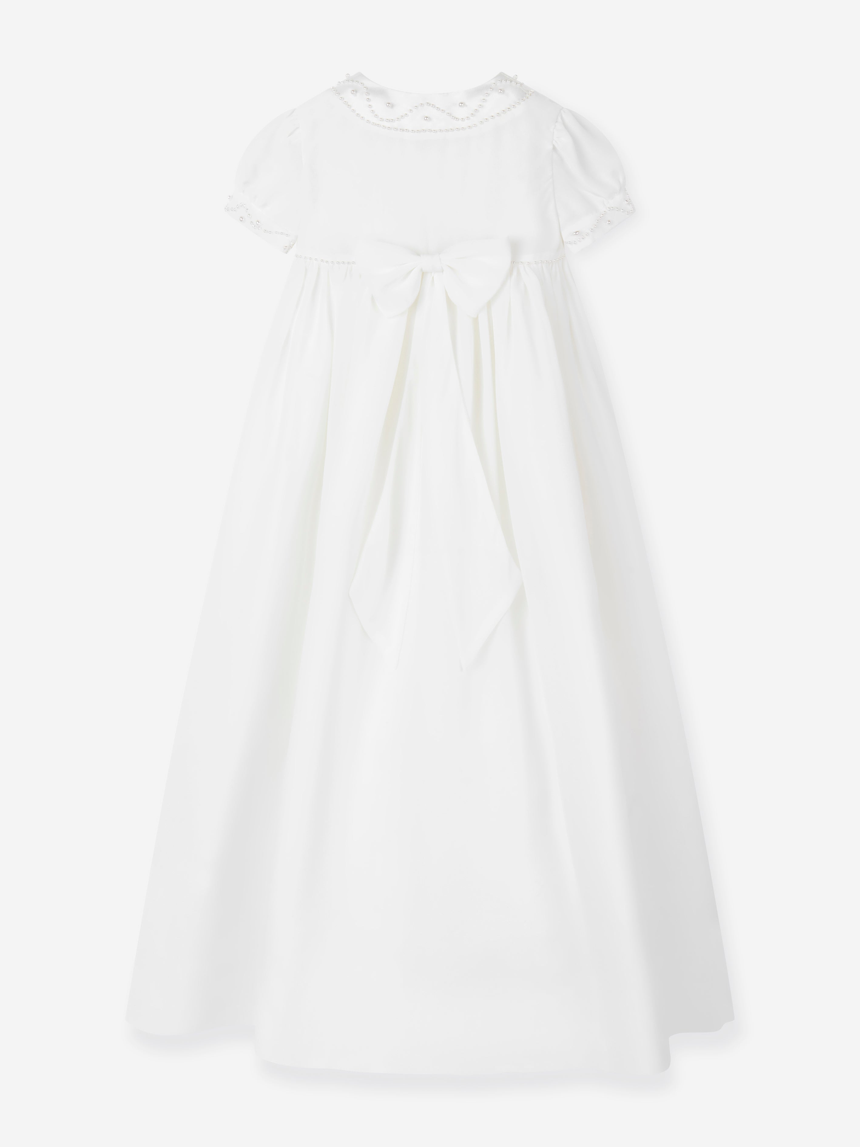 Ivory Christening Gown Set for Baby Girls - Elegant Baptism Dress, Coat & Bonnet - Perfect for Christenings, First Communion & Special Occasions