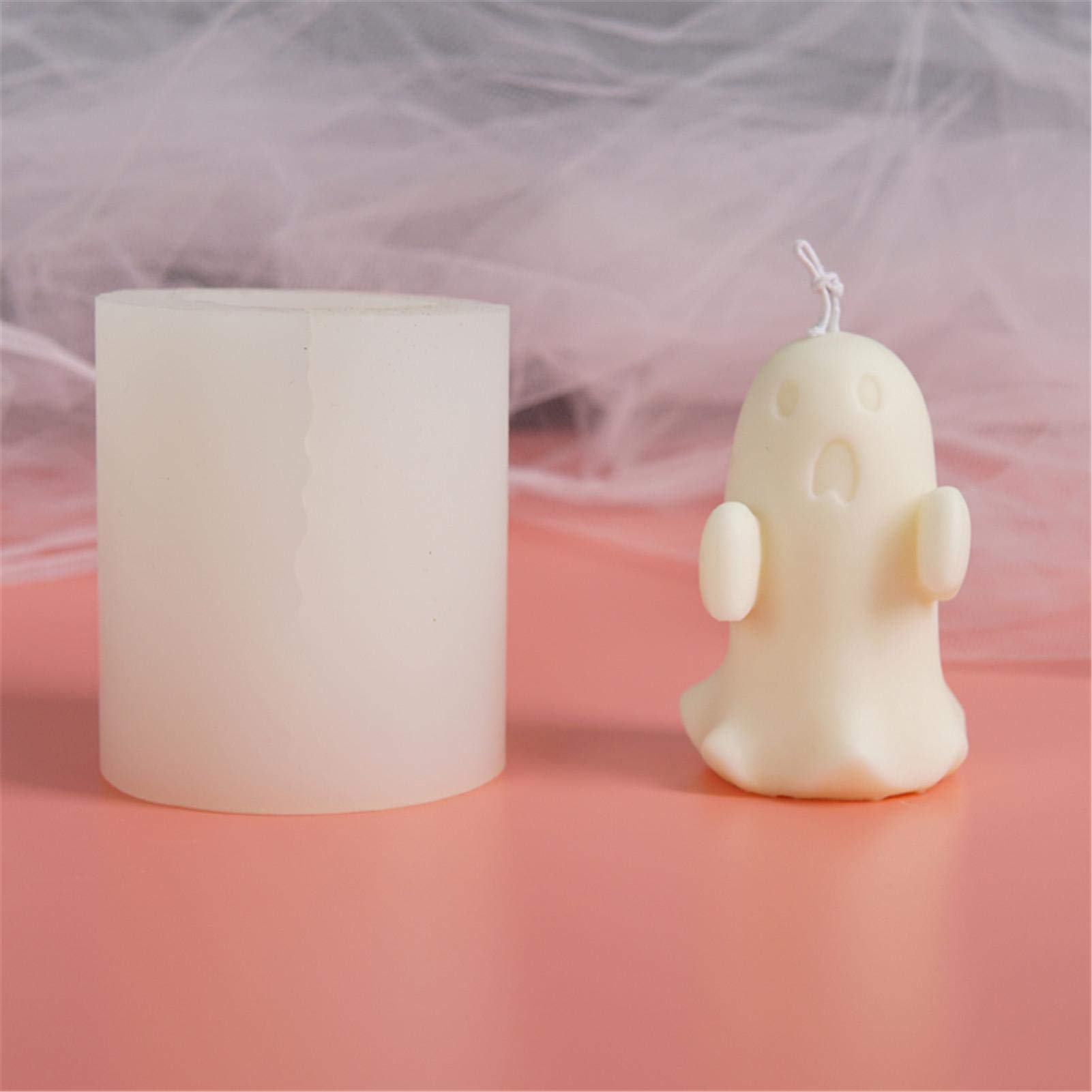 Ghost Shaped Silicone Resin Molds for DIY Candles - 3D Halloween Candle Making Kit, Handmade Resin Casting Art Supplies for Home Decor & Spooky Party Gifts | Perfect for Halloween Decorations, Witchcraft Altars & Gothic Home Crafting