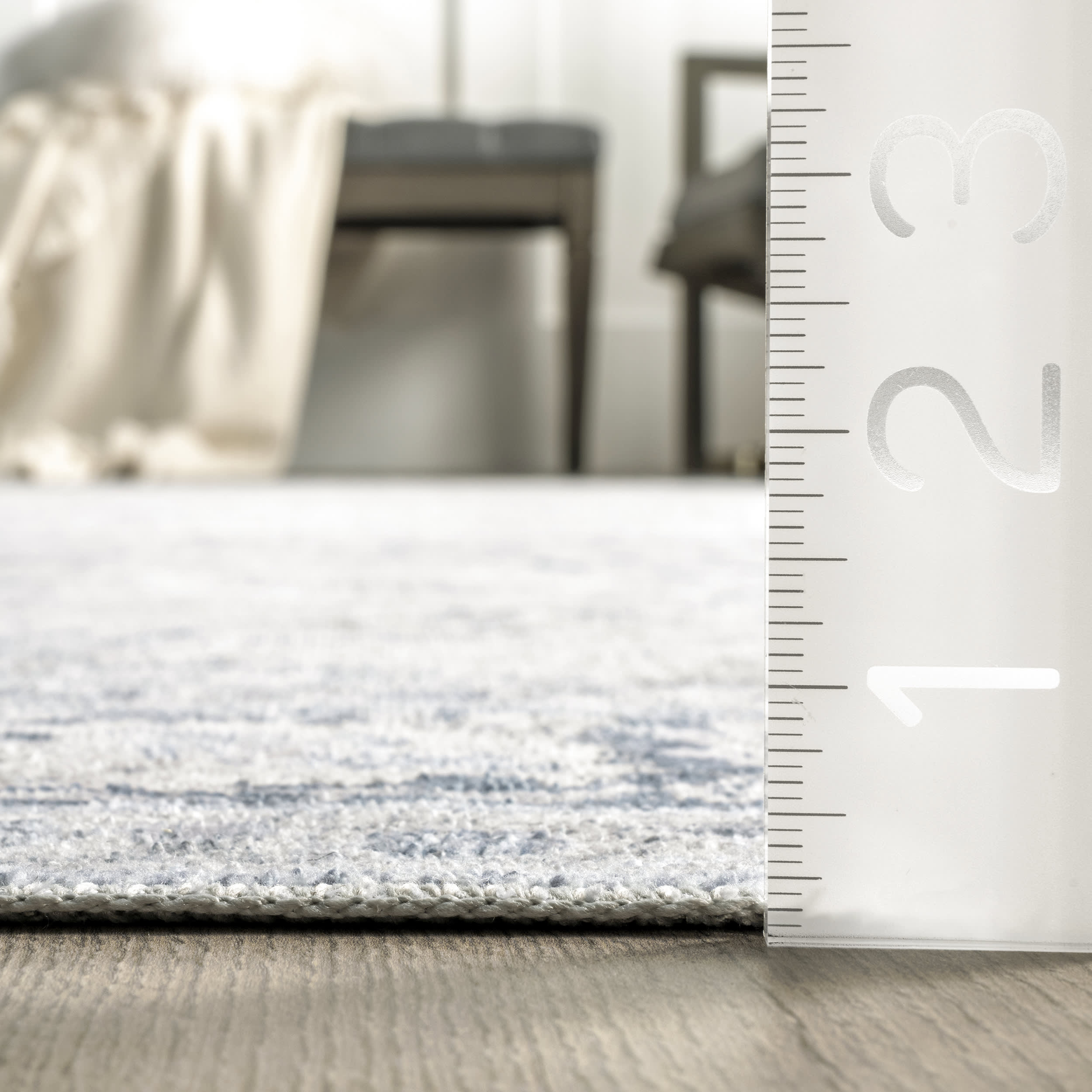Bayberry Vintage Washable Rug - Soft Light Blue Bohemian Area Rug for Living Room, Bedroom & Nursery | Machine Washable & Stain Resistant