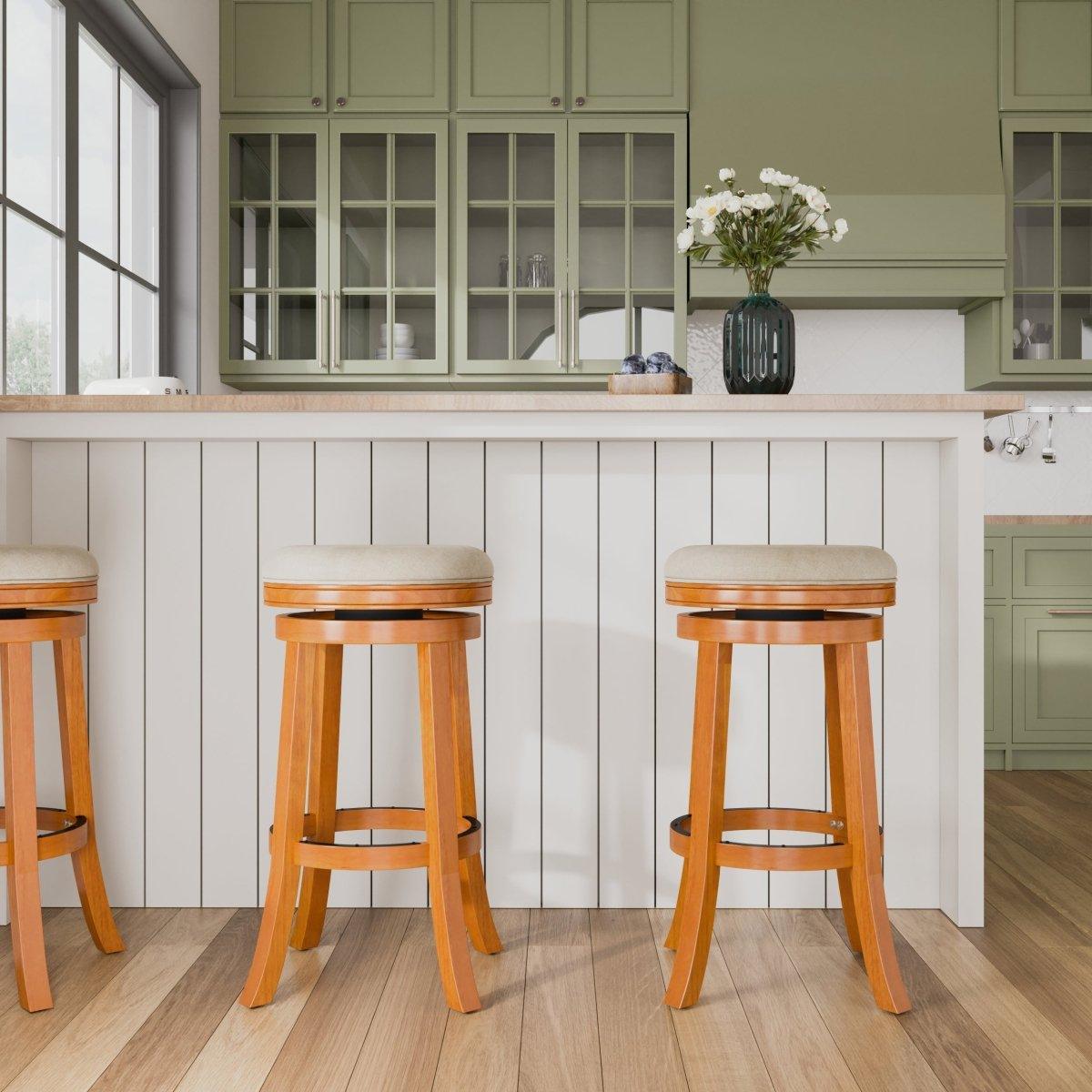Premium Backless Fabric Swivel Stool - 24