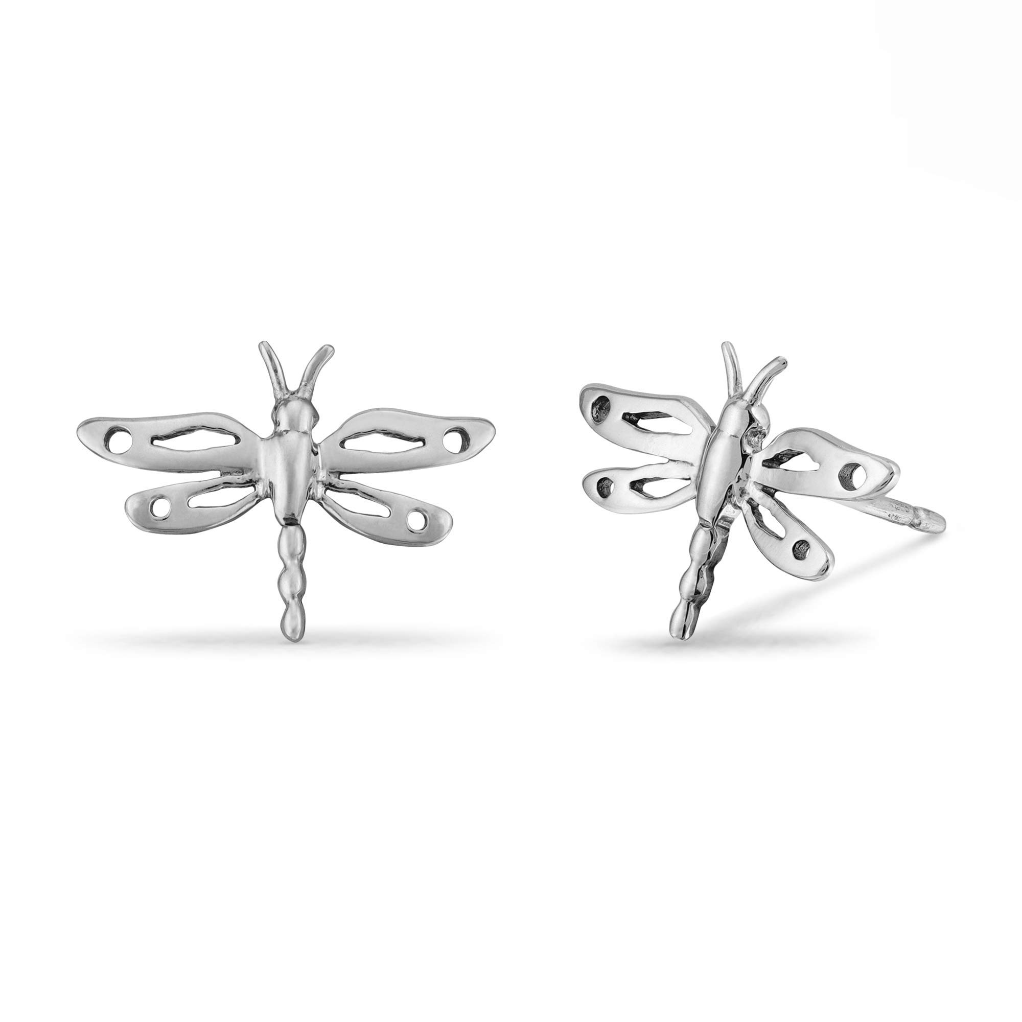 Sterling Silver Dragonfly Stud Earrings for Women - Elegant Insect Jewelry Gift for Her - Perfect for Everyday Wear, Parties & Special Occasions