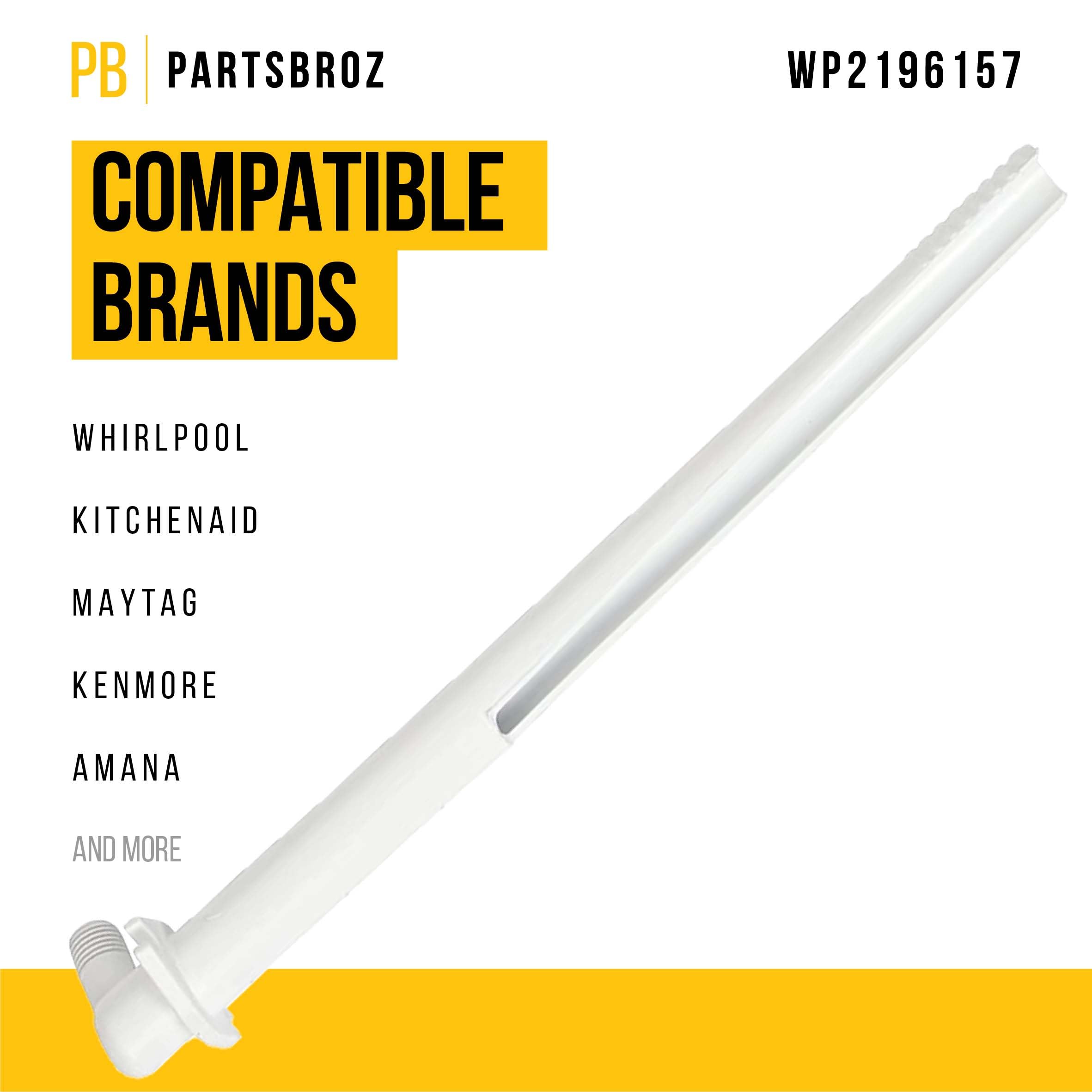 PartsBroz WP2196157 Refrigerator Ice Maker Water Fill Tube Kit - Compatible with Whirlpool, Kenmore, KitchenAid, Roper Freezers - Replaces AP6006156, 1112845, 2154070, 2154080, 2154081, 2174759 - Perfect for DIY Refrigerator Repair and Ice Maker Maintenance