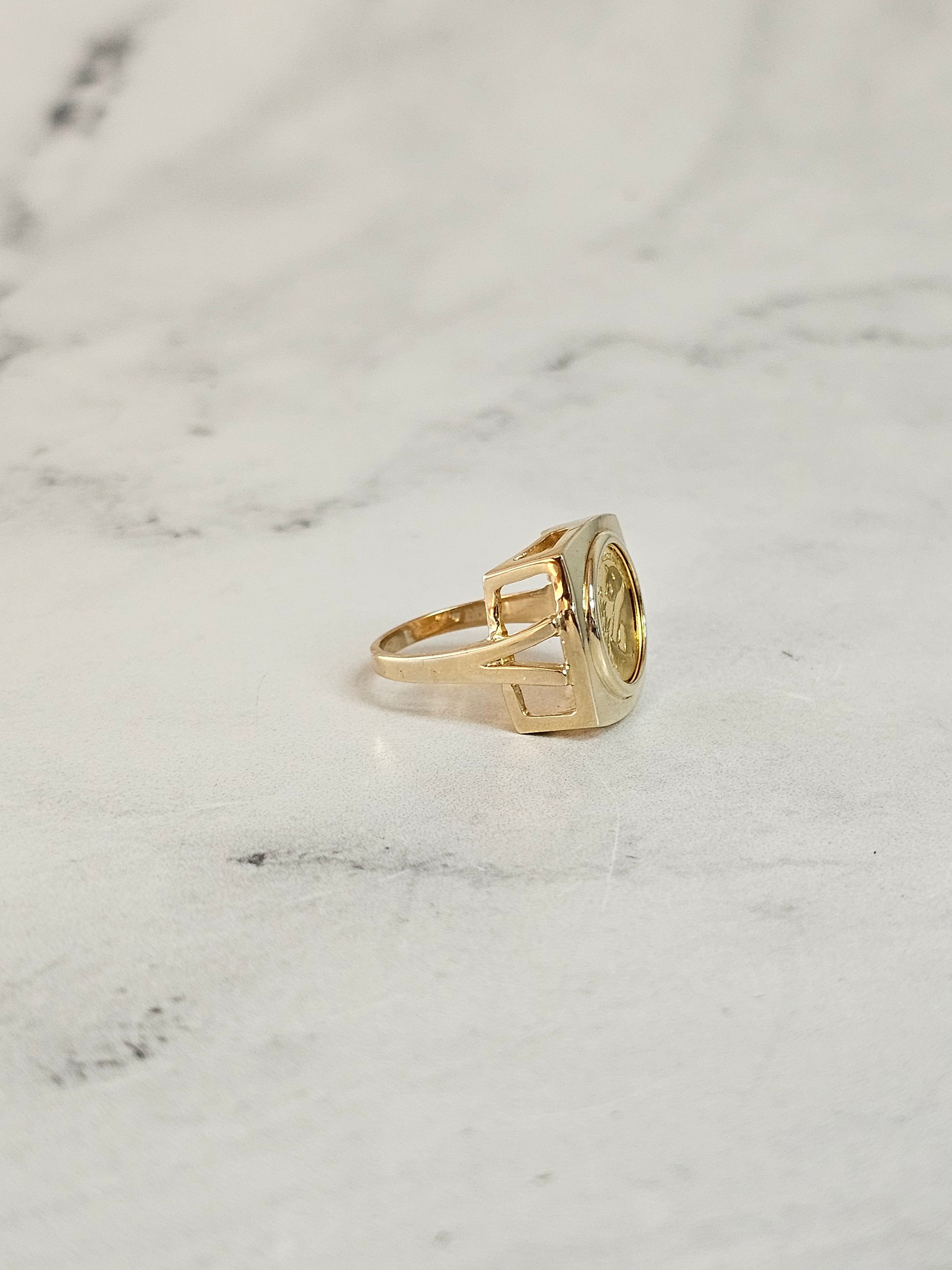 1993 1/20 oz Fine Gold Panda Ring - Square Bezel Design for Collectors & Jewelry Lovers | Perfect for Gifts, Special Occasions & Investment