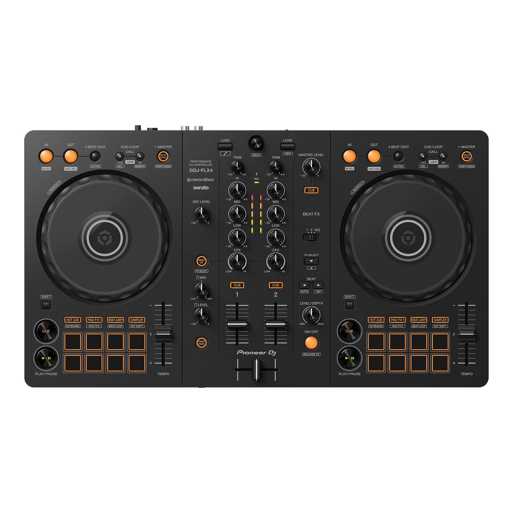 Pioneer DJ DDJ-FLX4 2-Channel Professional DJ Controller for Serato & rekordbox - Perfect for Home DJing, Clubs & Live Performances (Open Box)