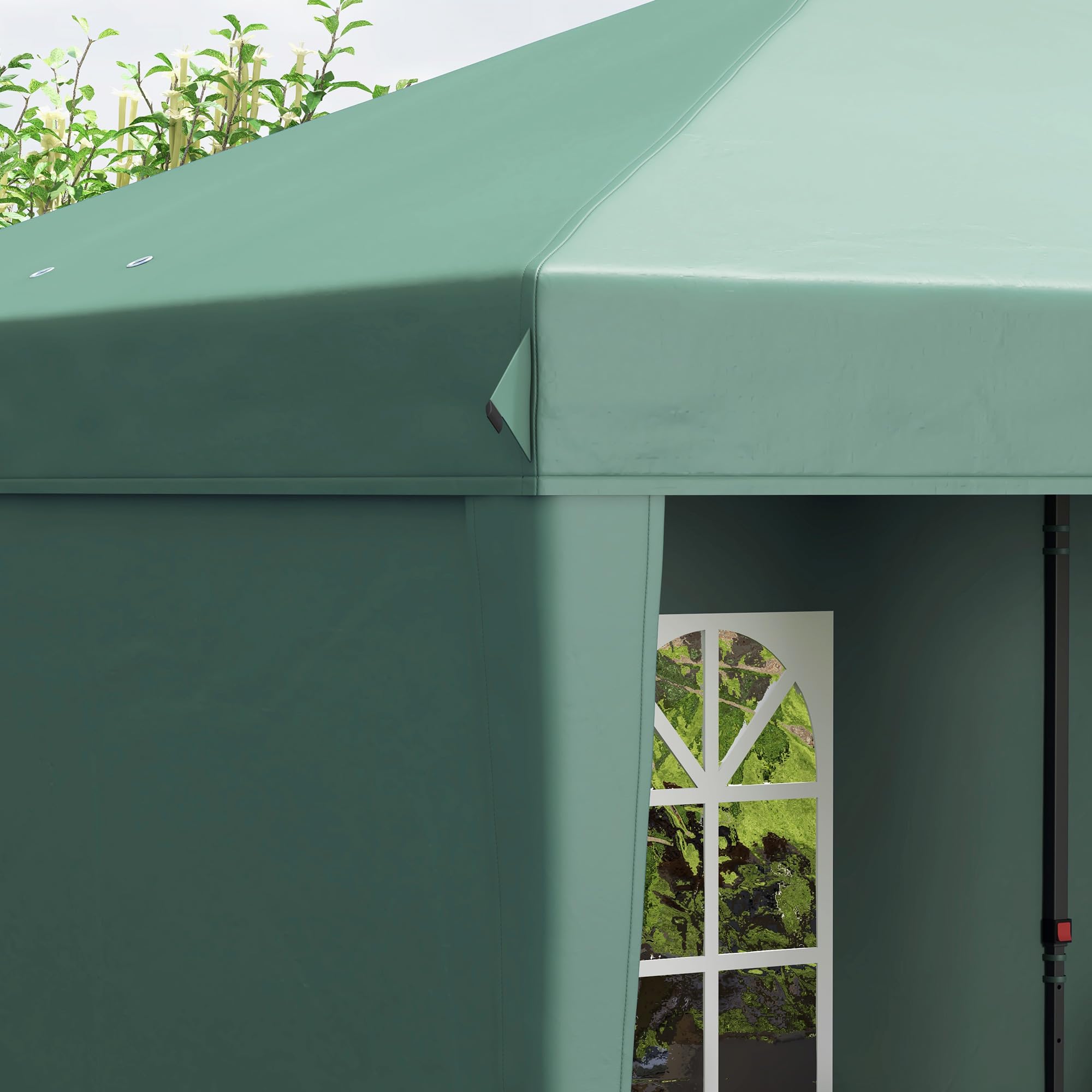 Outsunny 10' x 20' Heavy Duty Pop Up Canopy Tent with 4 Sidewalls & Carrying Bag - Instant Outdoor Gazebo for Parties, Garden, Patio, Camping, Beach, and Backyard Events