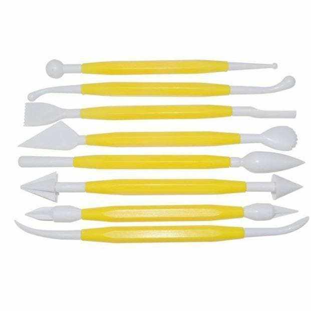 8-Piece Fondant Gum Paste Sculpting Sugarcraft Tools Set for Cake Decorating, Sugar Flowers & Edible Art - Perfect for Bakers, DIY Wedding Cakes & Dessert Design