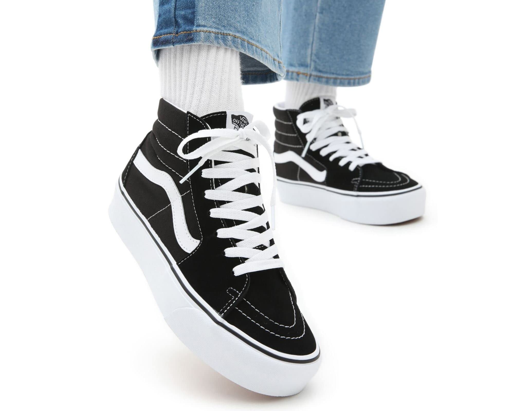 VANS Sk8-Hi Unisex High-Top Skate Shoes - Comfortable & Durable Sneakers with Signature Waffle Rubber Sole | Perfect for Streetwear, Skateboarding & Casual Fashion