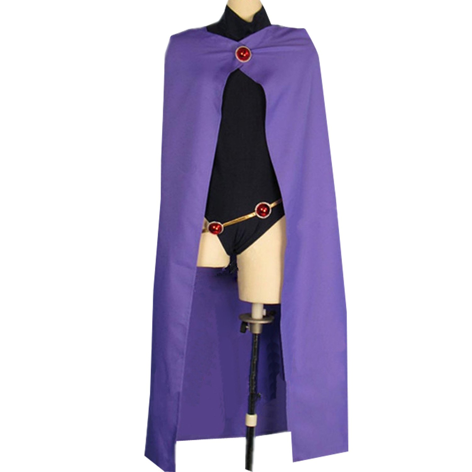 Anime Women's Purple Cloak with Black Jumpsuit - Gothic Cosplay Costume for Halloween, Comic Con, and Themed Parties | Perfect for Cosplay Enthusiasts and Halloween Events
