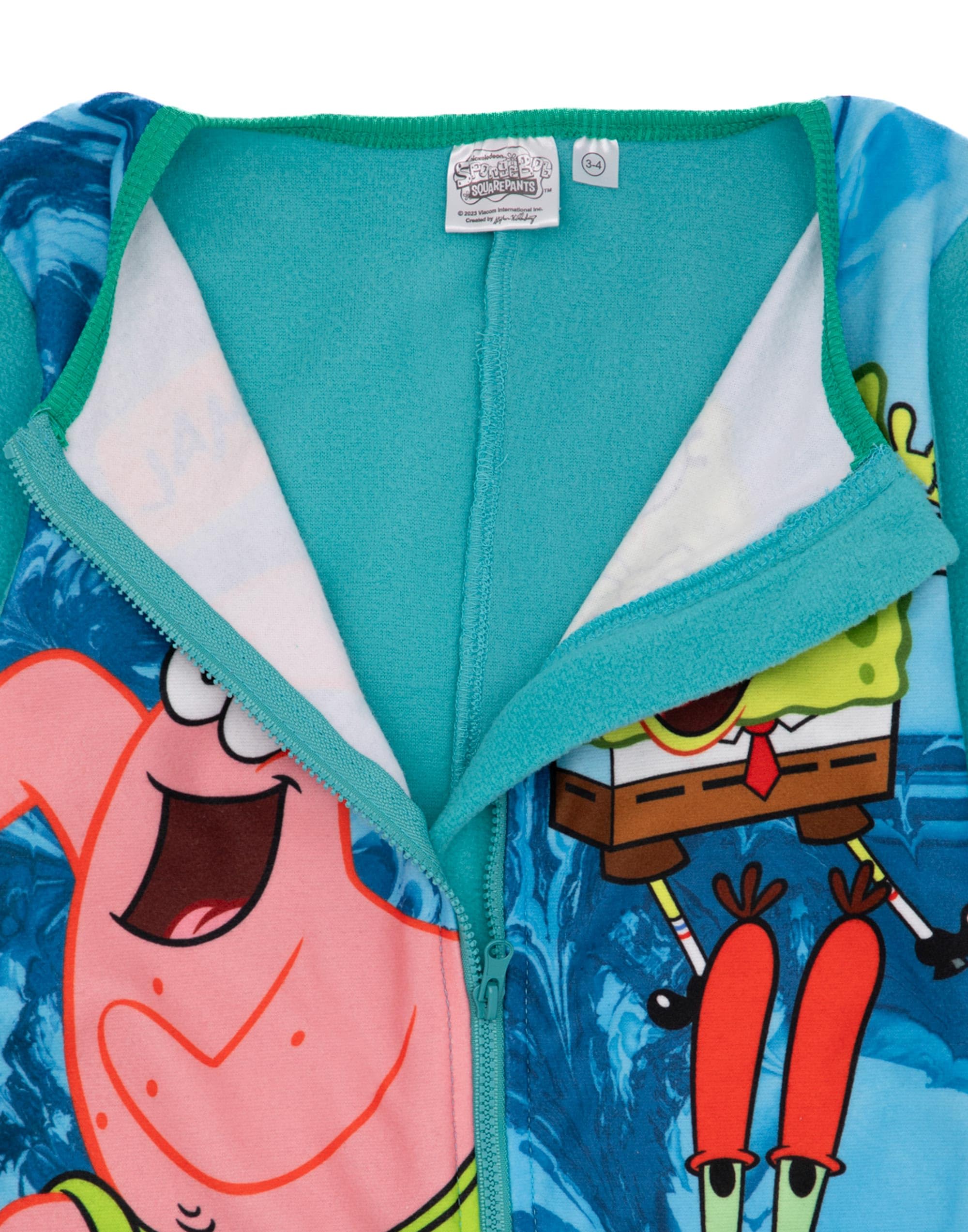 SpongeBob SquarePants Boys Fleece Onesie Pajamas - Green All-in-One Jumpsuit for Kids | Soft Gaming Loungewear & Sleepwear | Perfect Gift for Gamers & Cartoon Fans | Ideal for Sleepovers, Gaming Sessions & Cozy Nights