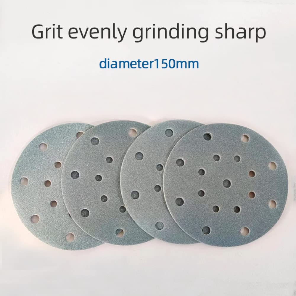6 Inch 150mm 320 Grit Round Back Velvet Sandpaper - 30pcs Dry Abrasive Paper for Car Putty Grinding & Polishing - Perfect for Automotive Body Repair, Wood Sanding & Metal Surface Preparation
