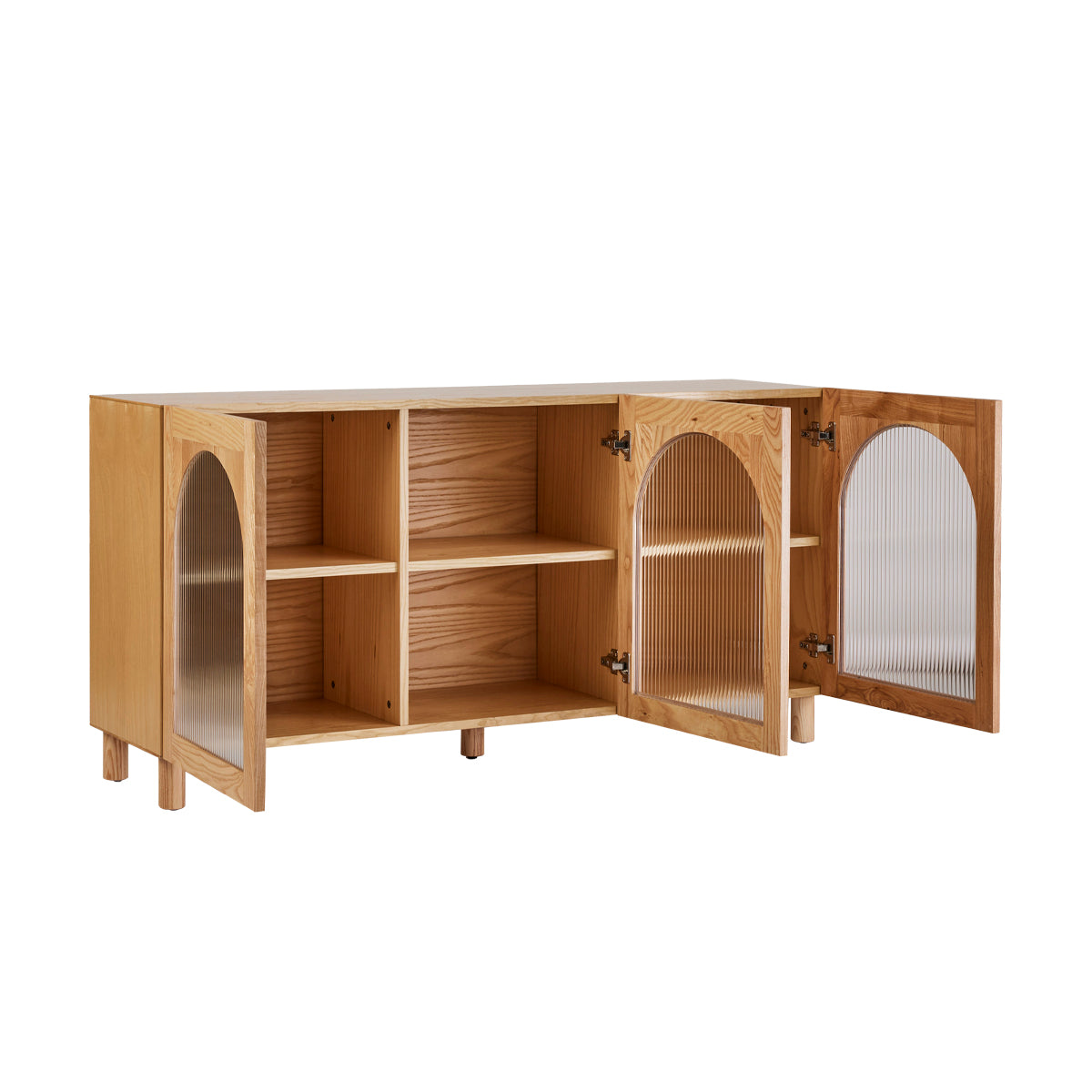 Dawn Mist Buffet Unit - Elegant Sideboard Cabinet for Dining Room, Kitchen Storage & Home Decor - Perfect for Entertaining & Organizing Dishes