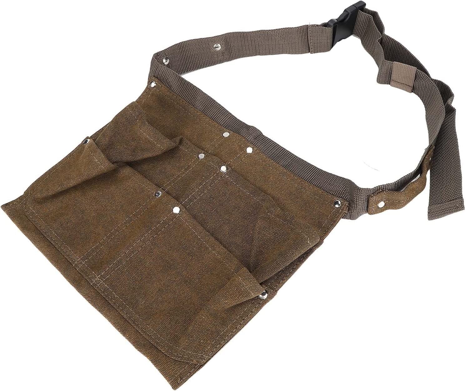 Yokam Adjustable Waterproof Canvas Tool Belt - Durable Waist Apron for Gardening, Handyman & DIY Projects - Perfect for Landscaping, Construction & Home Repairs