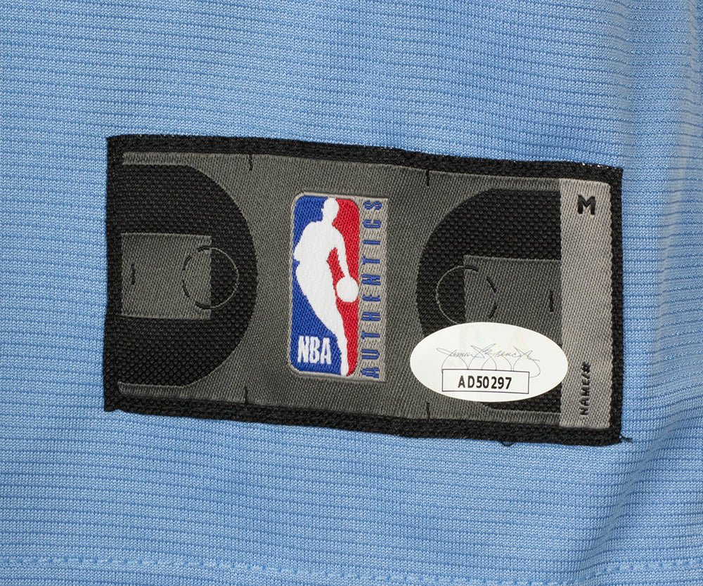 Authentic Ja Morant Signed Blue Memphis Grizzlies Jersey - Fanatics Edition with JSA Certificate - Perfect for NBA Collectors, Sports Memorabilia Fans & Game Day Display
