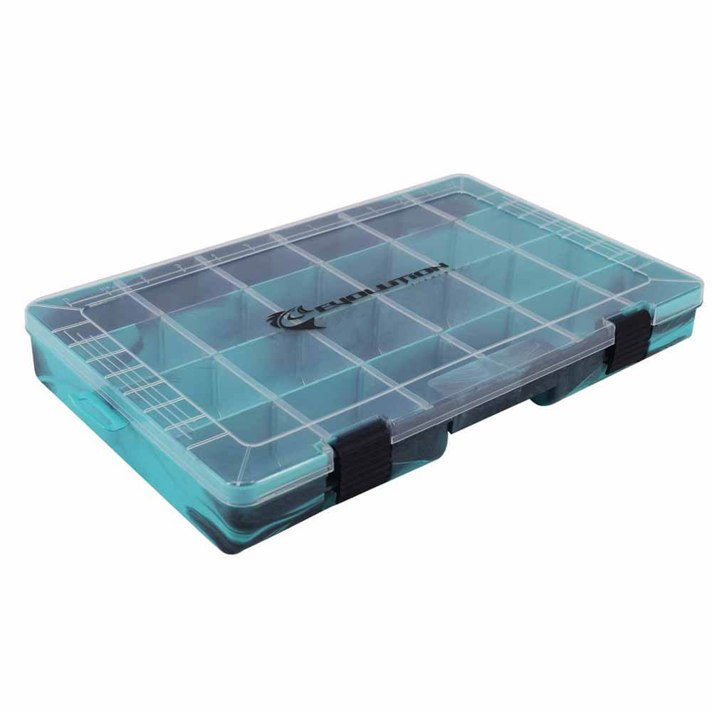 Evolution Outdoor Drift Series 3700 Tackle Box - Waterproof Fishing Organizer for Lures & Hooks - Perfect for Bass, Trout & Saltwater Fishing Trips