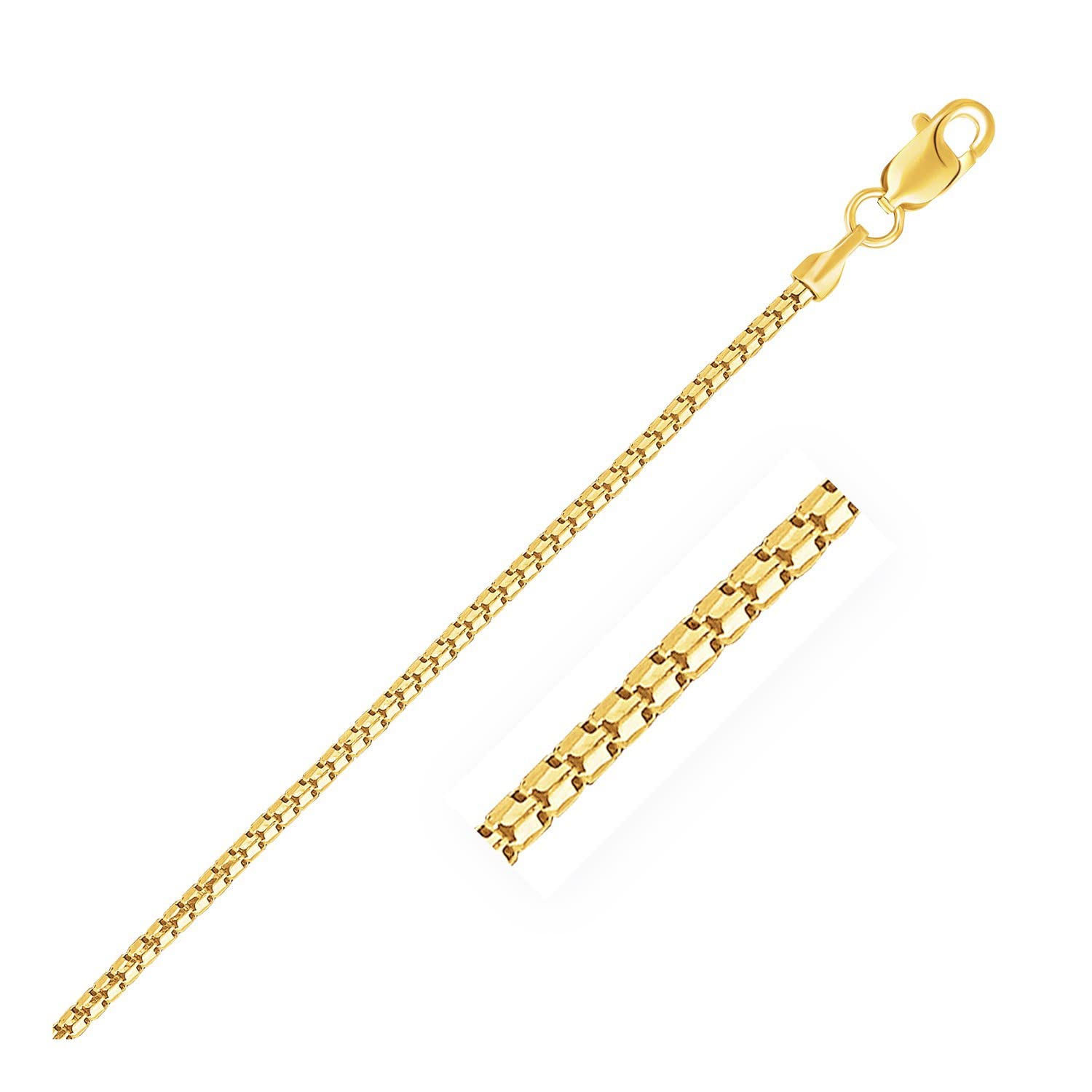 14K Yellow Gold Ice Chain 1.3mm - Dainty & Elegant Necklace for Women, Perfect for Everyday Wear, Gifts & Special Occasions