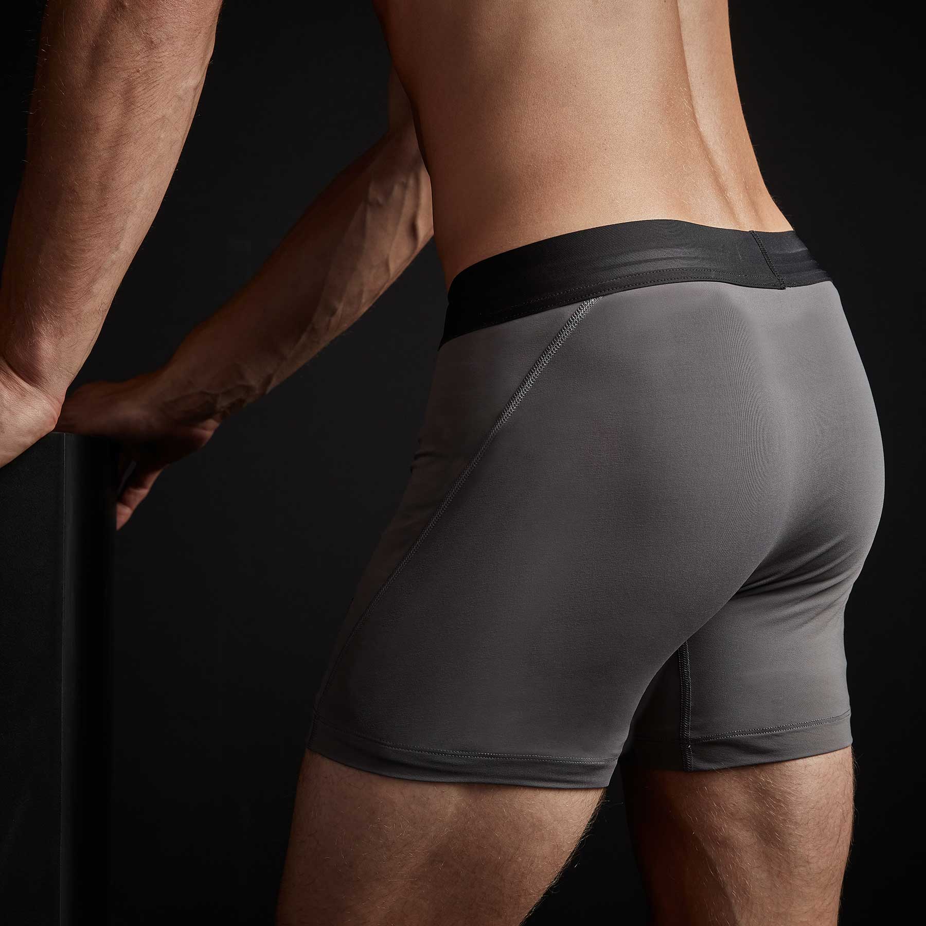 Premium Men's Sport Boxer Shorts - Breathable & Comfortable Raccoon Grey Underwear for Gym, Running & Daily Wear