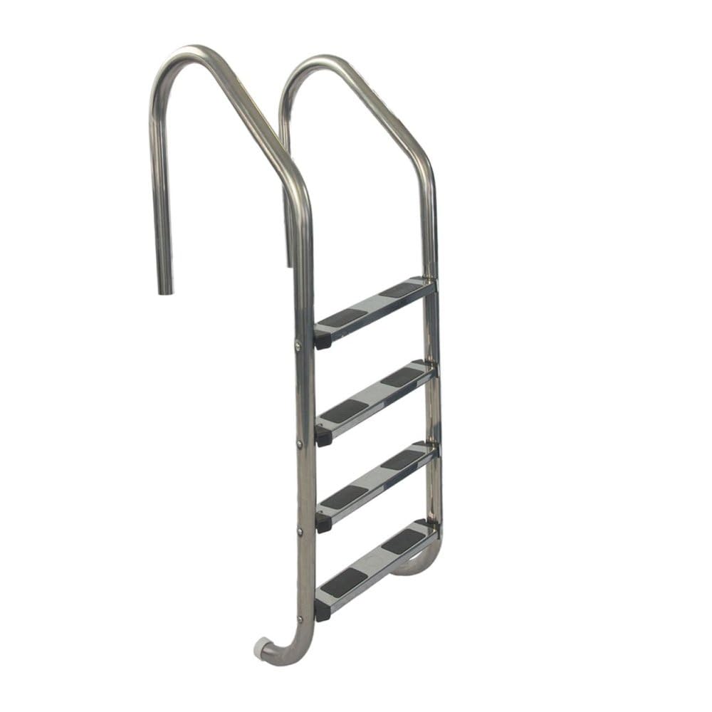 Aqua Select 4-Step Stainless Steel Pool Ladder with Non-Slip Steps | Heavy Duty 250 lb Capacity Inground Swimming Pool Entry/Exit System | 1.9