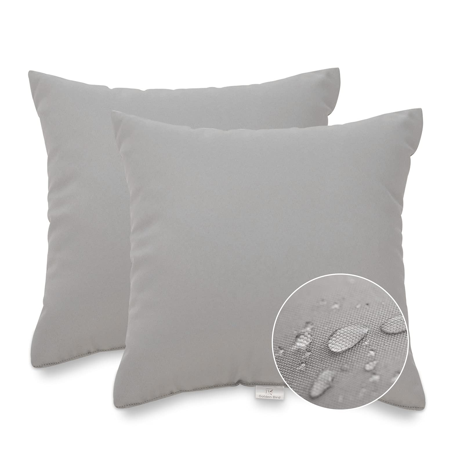JMGBird Outdoor Pillows Set of 2 - 18x18 Inch Waterproof Throw Pillows with Inserts for Patio Furniture, Garden, Poolside & Outdoor Decor - Perfect for Lawn Chairs, Porch Swing and Backyard Relaxation