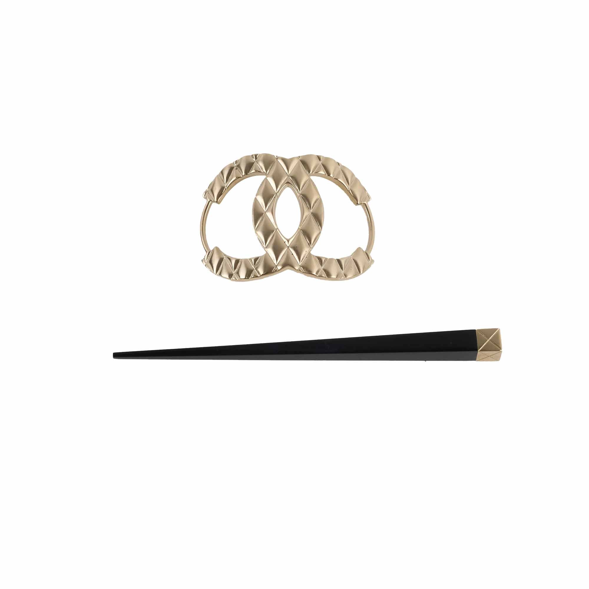 Chanel CC Hairpin Gold - Luxury Hair Accessory for Women | Elegant Hair Clip for Parties, Weddings & Everyday Wear