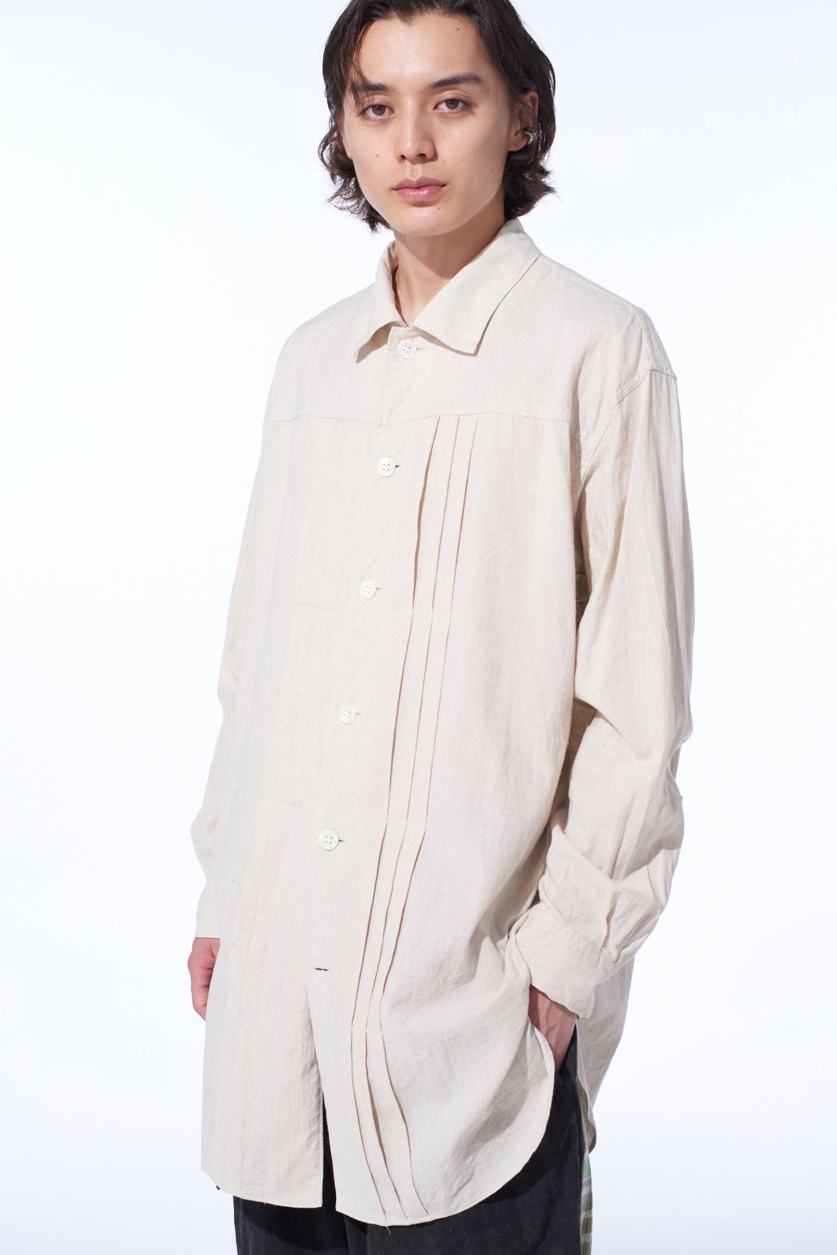 Premium Cotton Linen Poplin Pleated Oversized Shirt for Women - Comfortable & Stylish Casual Wear for Work, Travel & Everyday Outfits