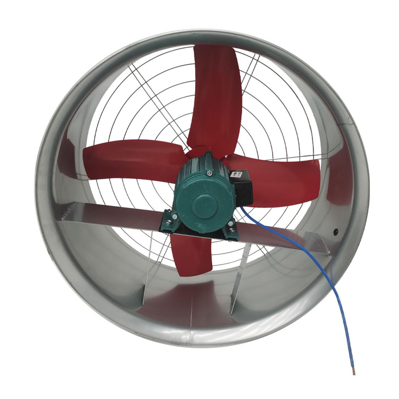 INTSUPERMAI 24 Inch 550W Industrial Axial Exhaust Fan - 220V Explosion Proof Wall Mount Ventilation Fan with Protective Net - Perfect for Warehouse, Workshop, and Factory Ventilation