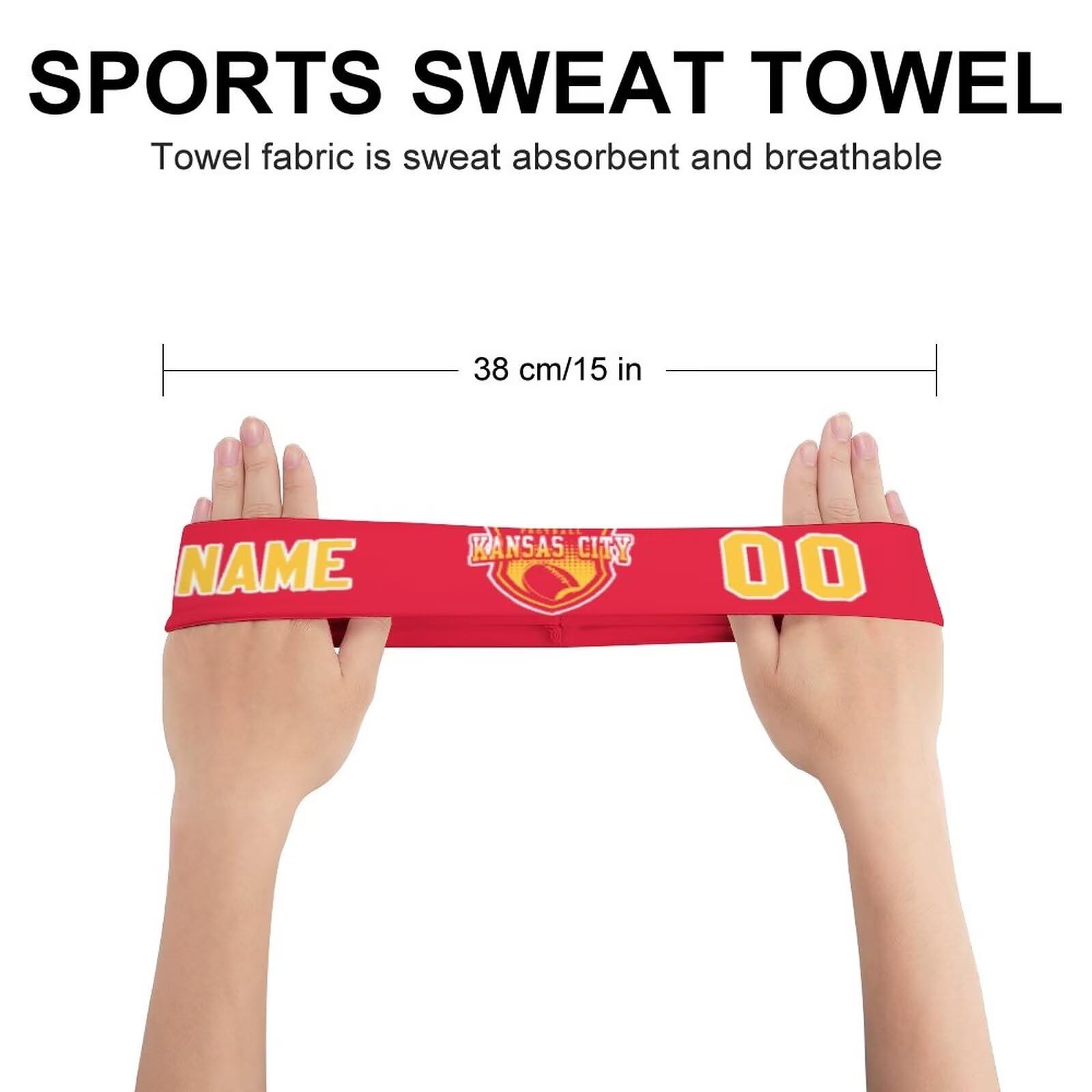 Custom Sweatband with Personalized Name & Number - Sports Headband for Men, Women & Youth - Breathable & Moisture-Wicking Headwear for Running, Basketball & Workouts - Perfect Gift for Sports Fans
