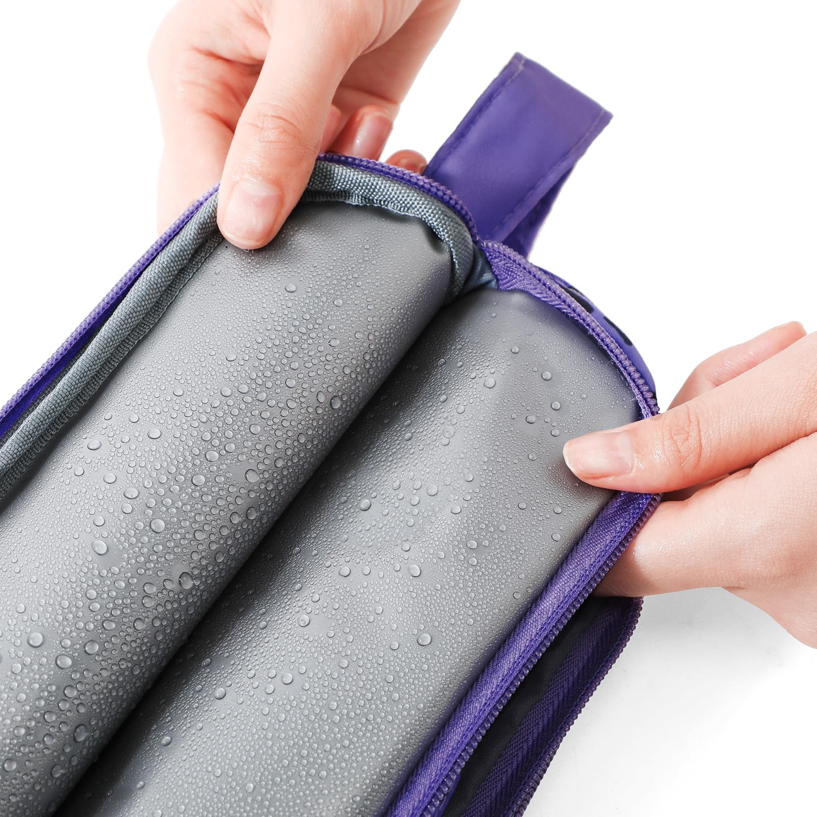 Waterproof Hanging Toiletry Bag for Girls - Kids Travel Cosmetic & Makeup Organizer, Toddler Wash Bag with Mermaid Design (Purple) - Perfect for School Trips, Sleepovers & Family Vacations
