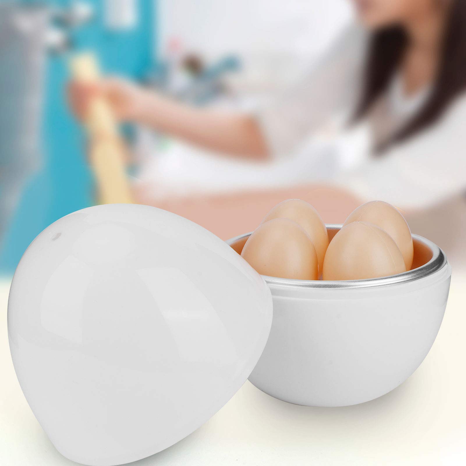 Electric Microwave Egg Cooker - 4 Capacity for Hard Boiled, Poached & Scrambled Eggs | Perfect for Breakfast Meal Prep & Quick Healthy Cooking
