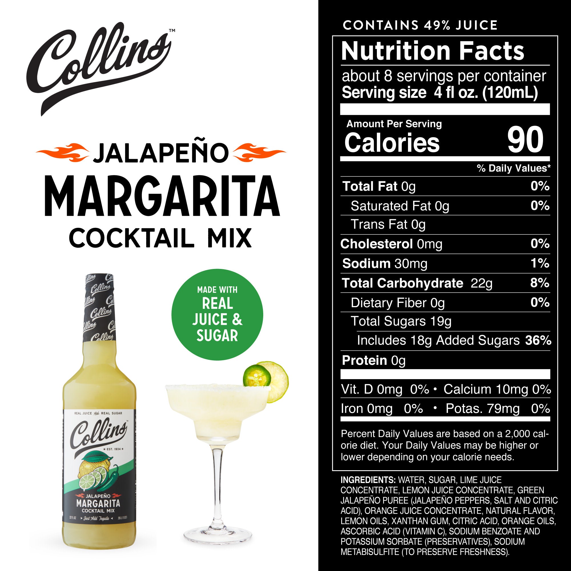 Best Jalapeno Margarita Cocktail Mix - 32 oz Premium Spicy Margarita Drink Mixer for Parties, BBQs & Cinco de Mayo Celebrations