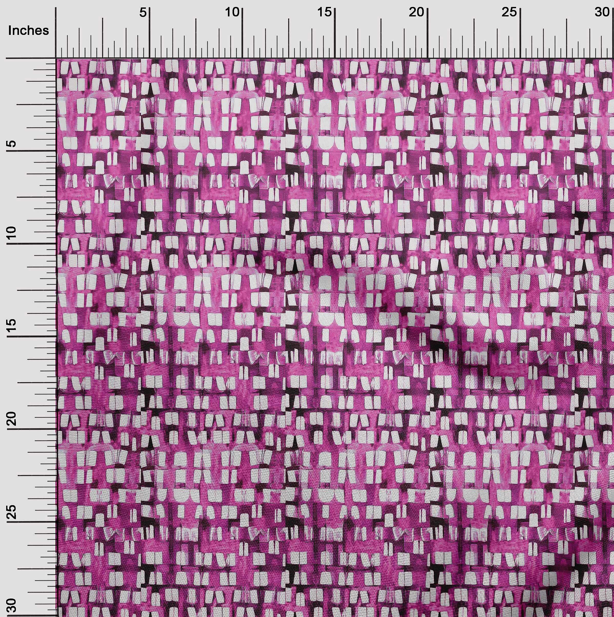 oneOone Cotton Cambric Fuschia Pink Tie-Dye Dress Fabric - 42 Inch Wide Printed Material by The Yard | Perfect for DIY Dresses, Skirts & Summer Fashion Projects