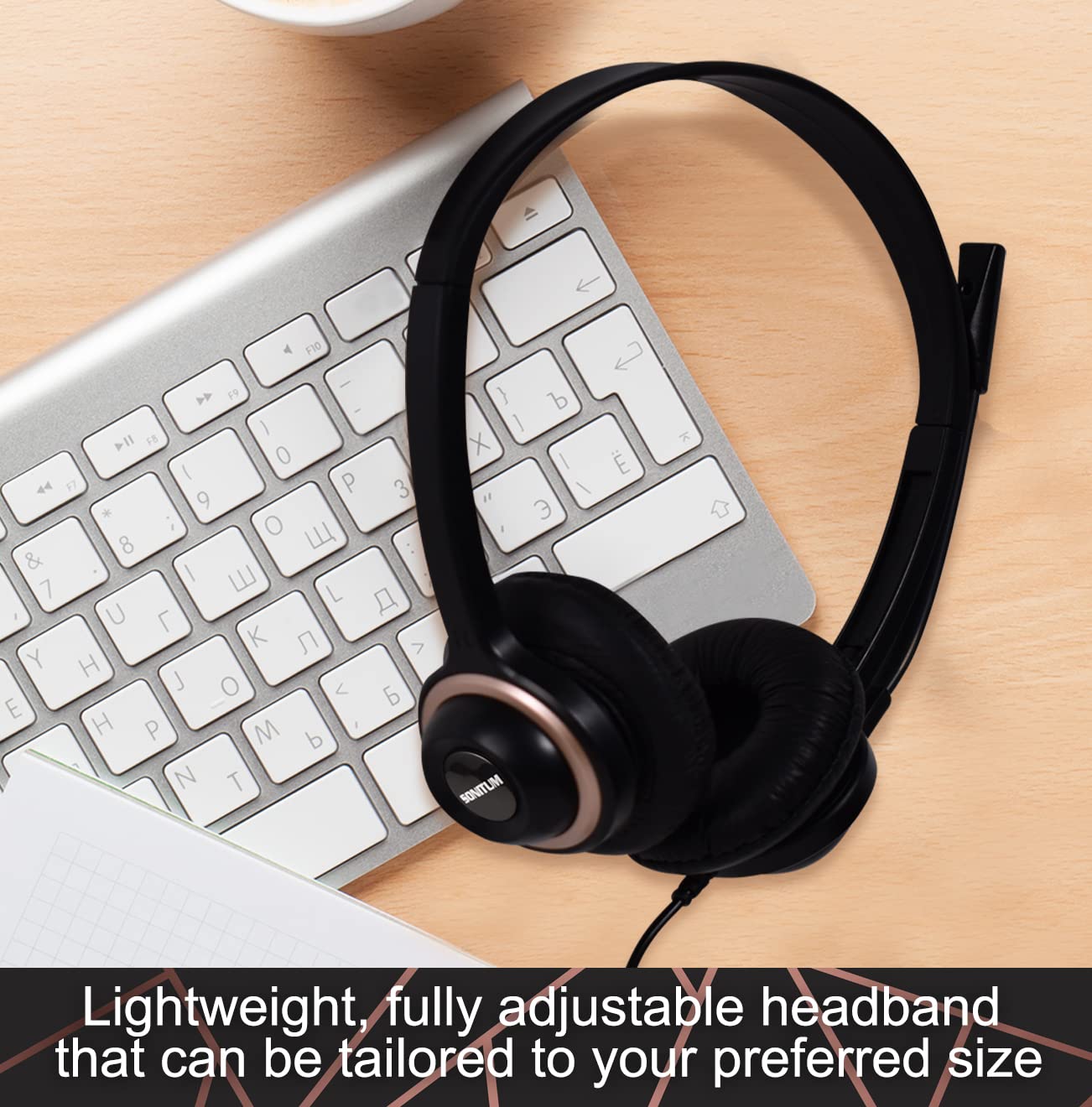 Bulk 10-Pack Noise Canceling Headsets with Microphone - Comfortable Over-Ear PC Headphones for Office, Meetings & Chat - Universal 3.5mm Jack for Computers, Laptops, Phones - Perfect for Remote Work, Online Classes & Call Centers