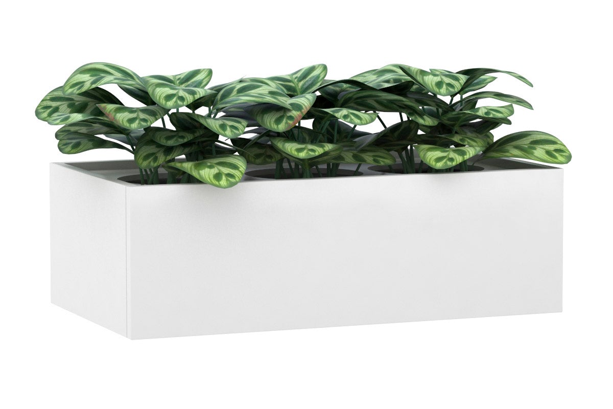 Modern Uniform Credenza with Planter Box - 800W x 975H x 428D - Stylish Storage Cabinet for Home Office, Living Room & Entryway Decor