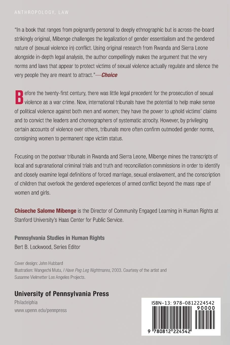 Sex and International Tribunals: Gender in War Narratives - Pennsylvania Studies in Human Rights Book for Legal Scholars & Human Rights Researchers