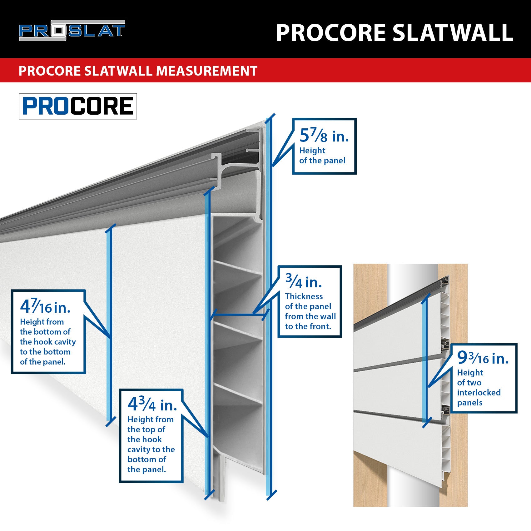 PROCORE Slatwall Sports Bundle - Wall Mounted Storage System for Sports Equipment - Perfect for Gyms, Garages, and Home Organization