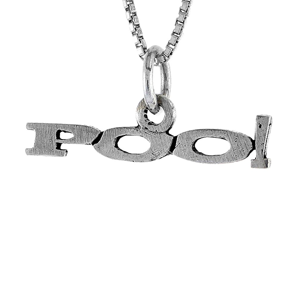 Elegant Sterling Silver 'Poo' Word Necklace - 18 Inch Box Chain - Perfect for Gifts, Humorous Jewelry & Everyday Wear