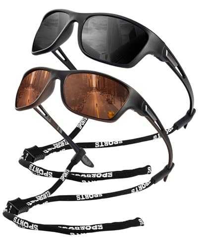 (2 Pack) Matt Black/Brown