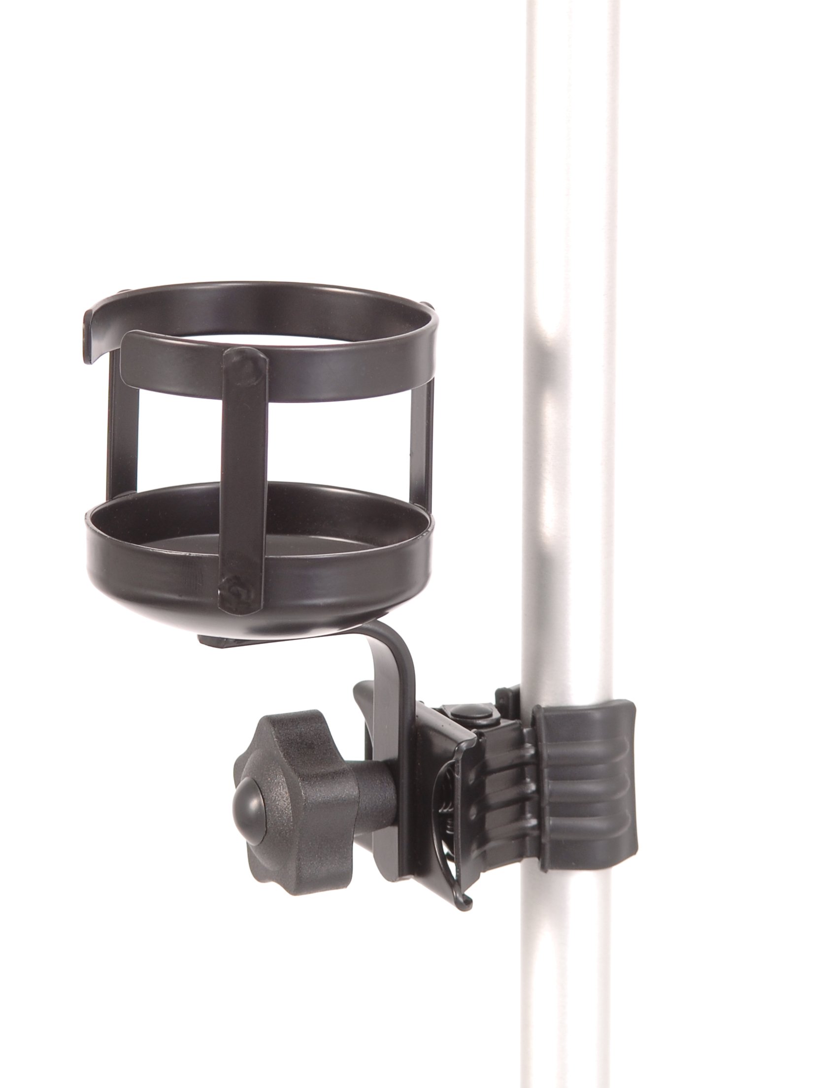 Kinsman Clamp Hanger with Cup Holder - Heavy Duty Multi-Purpose Organizer for Boats, Golf Carts, Wheelchairs & Outdoor Activities