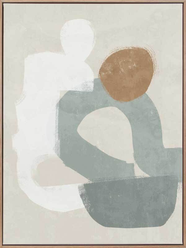 At Ease Light Teal Canvas Art Print - Modern Wall Decor for Living Room, Bedroom & Office - Perfect for Home & Office Decor