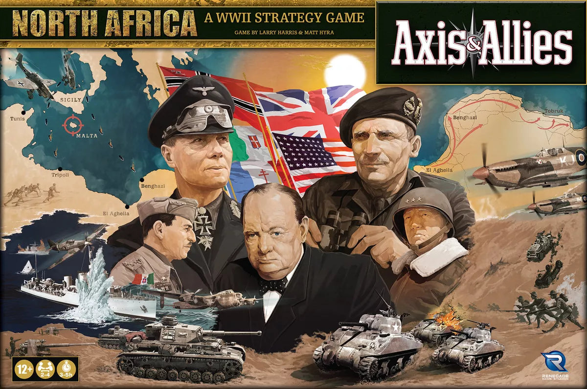 Axis and Allies North Africa WWII Board Game - Strategic War Game for Adults & Teens - Perfect for Game Nights & History Enthusiasts