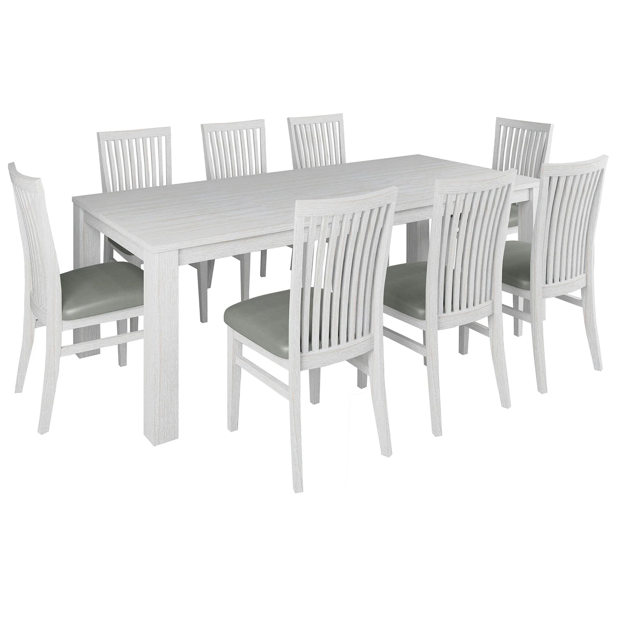 Francia Dining Table Set with 8 Chairs - Elegant Wooden Kitchen & Dining Room Furniture for Family Gatherings & Dinner Parties