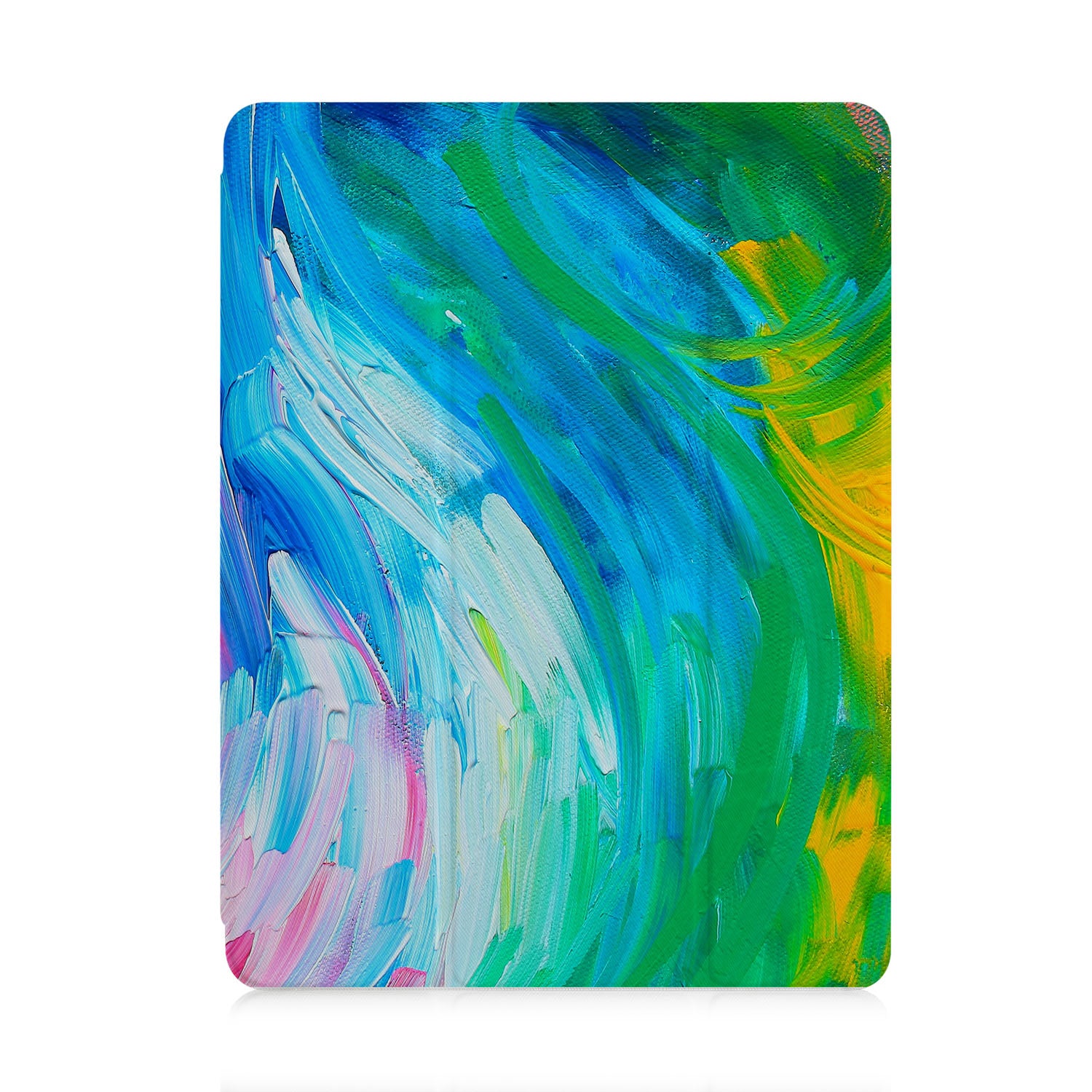 Premium iPad Trifold Case with Abstract Oil Painting Design - Slim Protective Cover for iPad Air/Pro, Perfect for Work, Travel & Home Use
