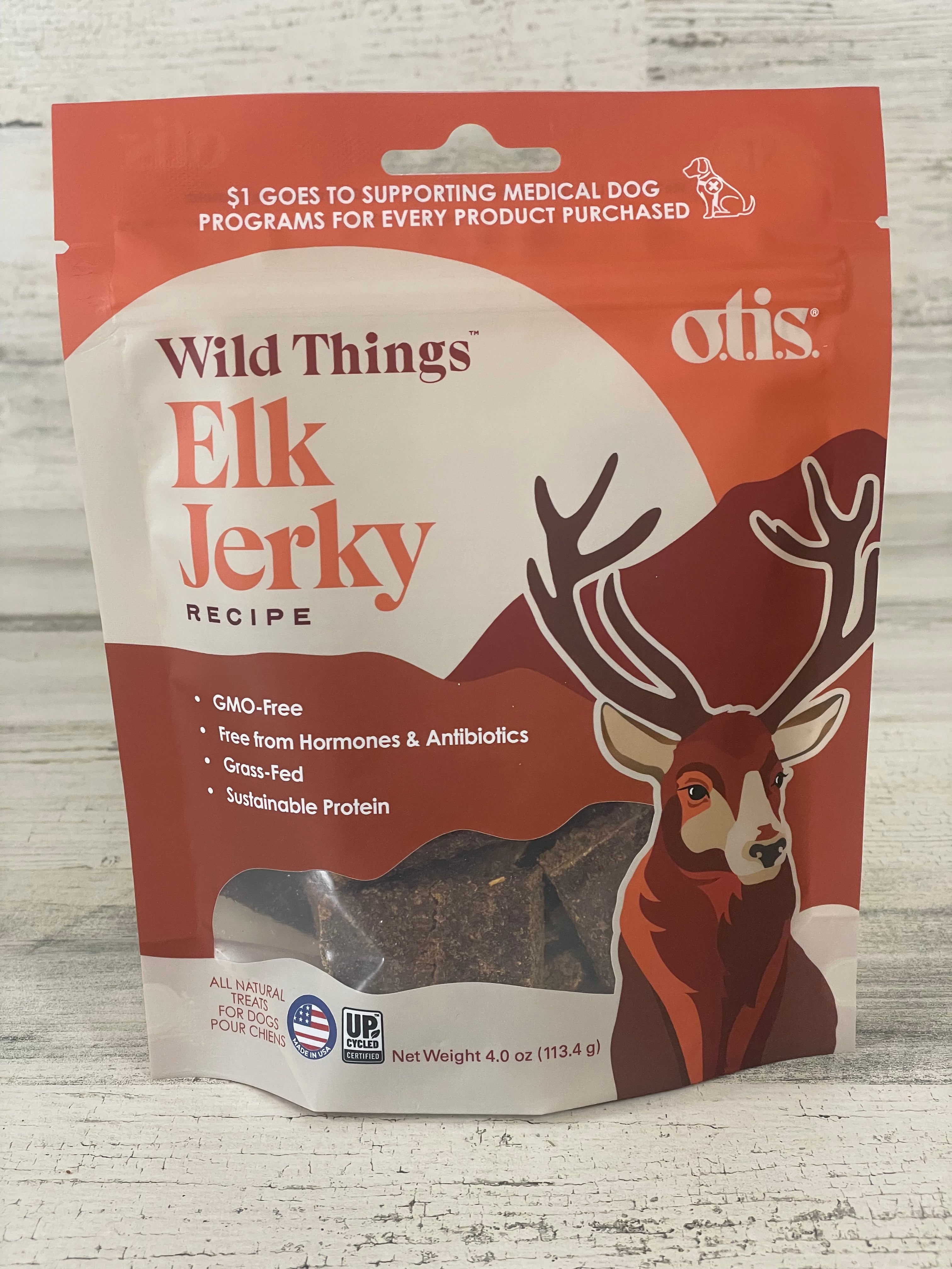 Premium Otis Wild Things Elk Jerky - High Protein, Low Fat, All-Natural Snack for Hiking, Camping & Outdoor Adventures