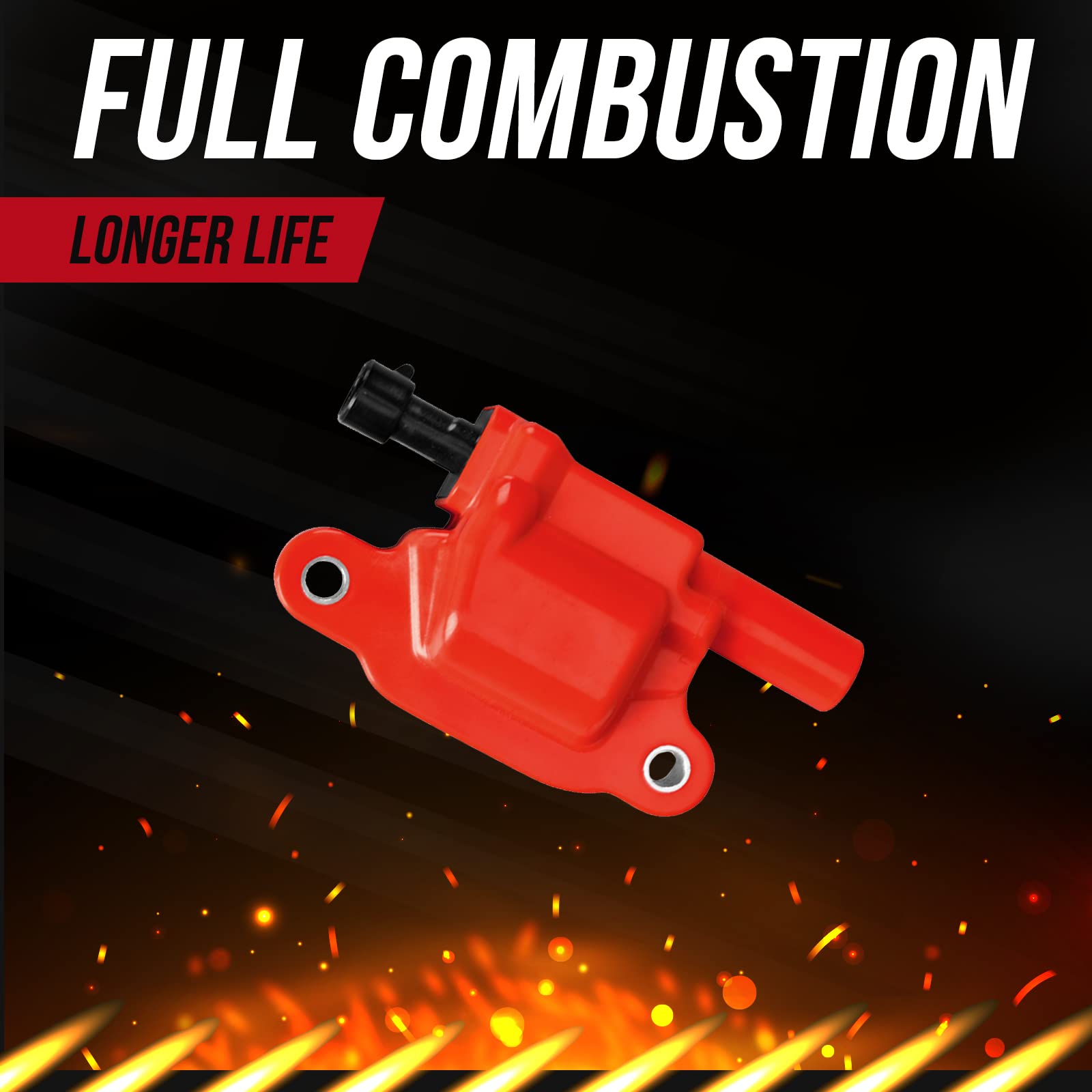 1pc Red Ignition Coil Pack Compatible with Buick LaCrosse, GMC Rainier, Hummer H3T H3, Pontiac GTO V8 - High Performance Replacement Part for Smoother Engine Start & Acceleration