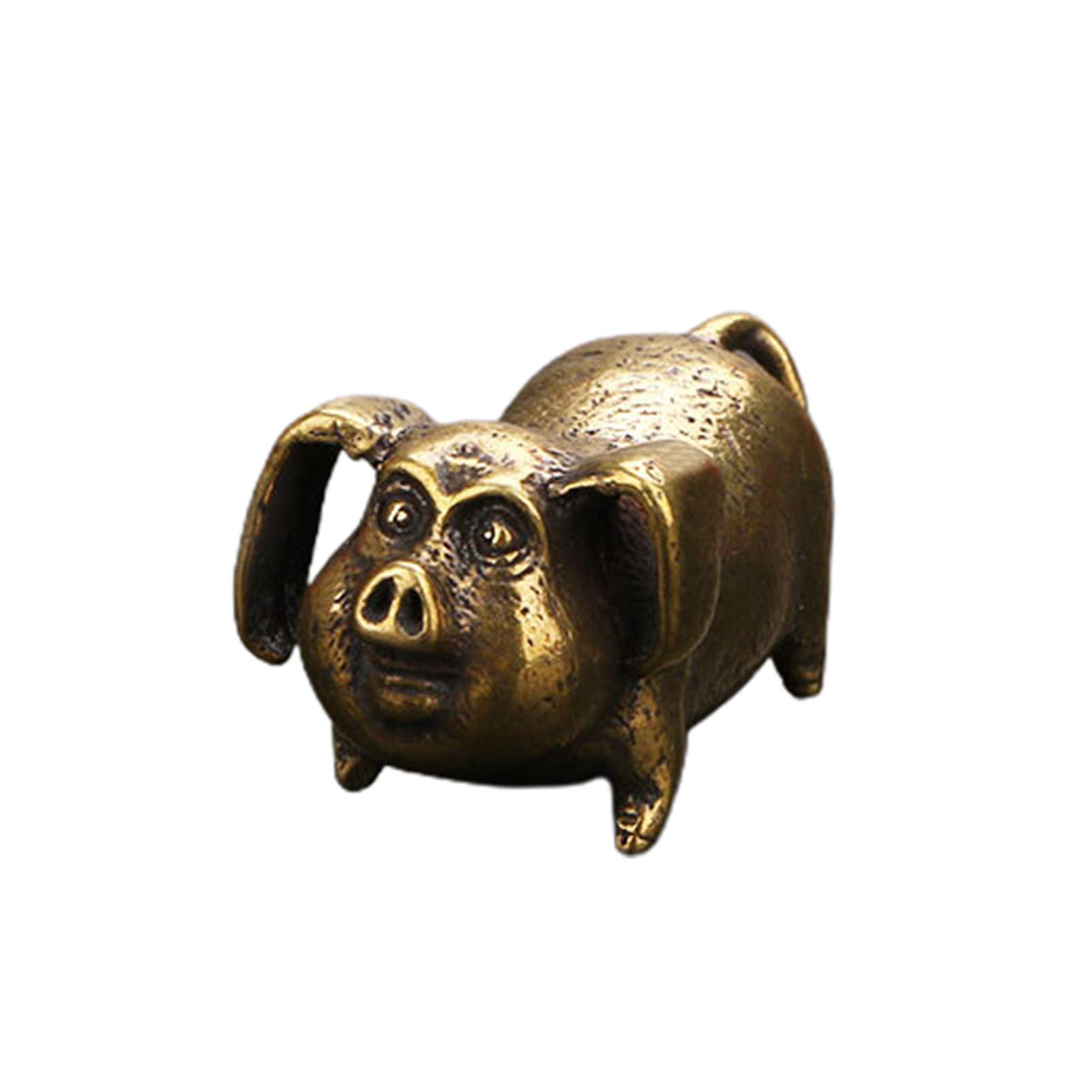 Brass Zodiac Rabbit Figurine - Elegant Home & Office Desk Decor for Chinese Zodiac Animal Lovers | Perfect for Feng Shui, Gifts, and Collectibles