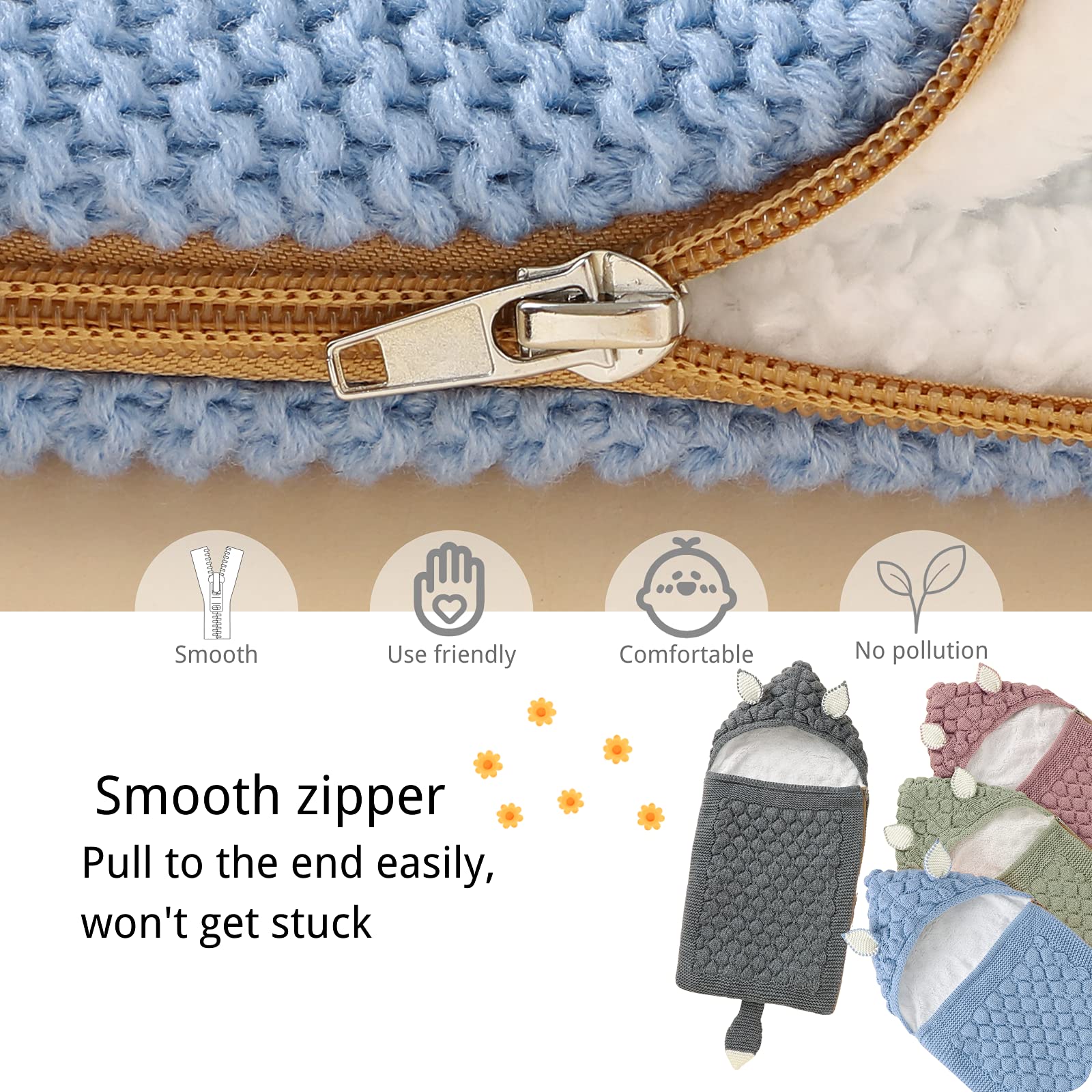 Opewod Unisex Baby Swaddle Blankets - Soft Fleece Knit Swaddle Wrap for Newborns 0-12 Months - Warm Stroller Wrap for Baby Girls & Boys - Perfect for Sleeping, Nursing & On-the-Go Comfort