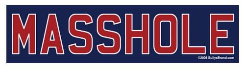 Sully's MASSHOLE Sticker - Navy Blue & Red Decal for Laptops, Cars & Water Bottles | Patriotic Boston Pride Vinyl Decoration