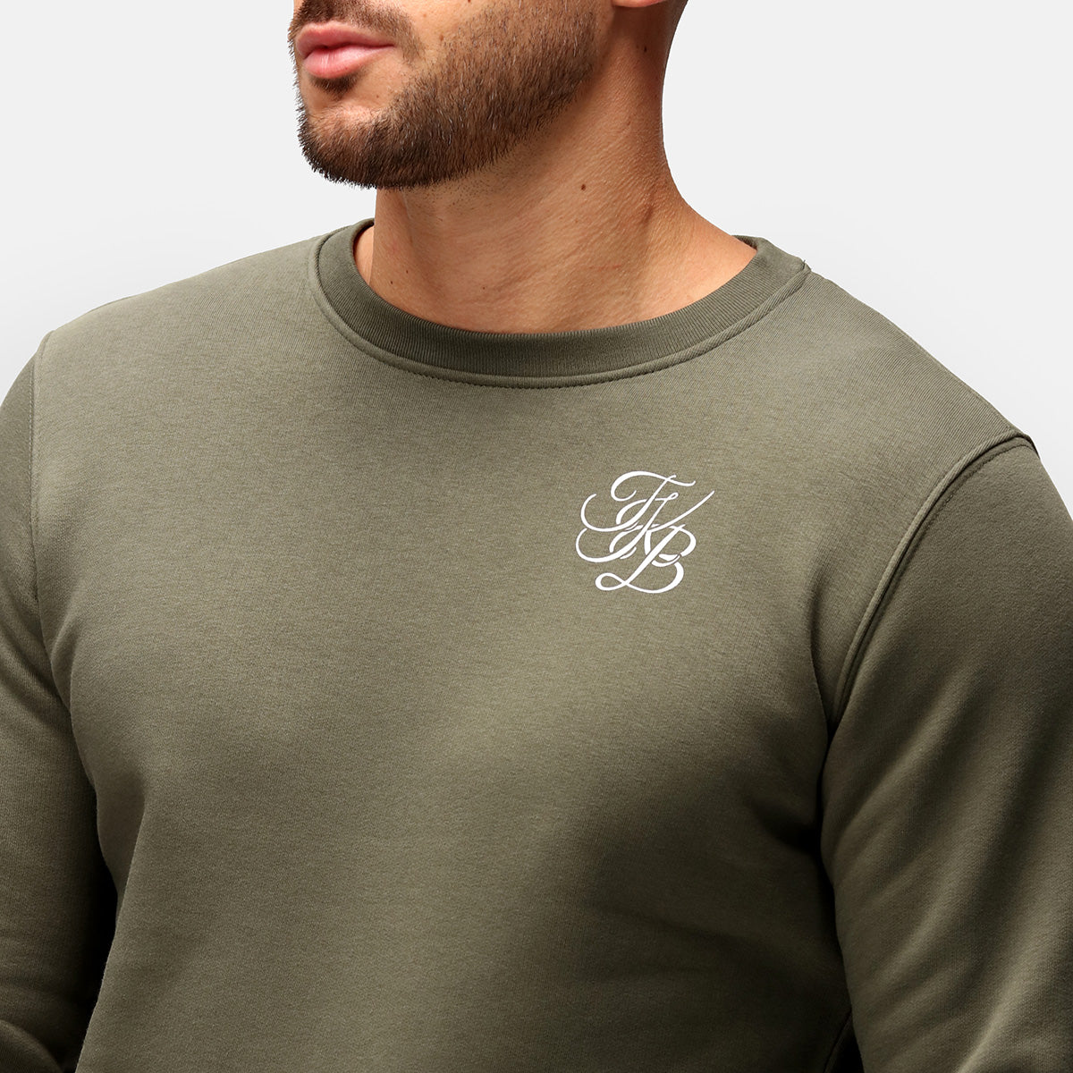 TKB Men's Organic Cotton Khaki Sweatshirt - Comfortable Casual Pullover for Everyday Wear, Outdoor Activities & Layering