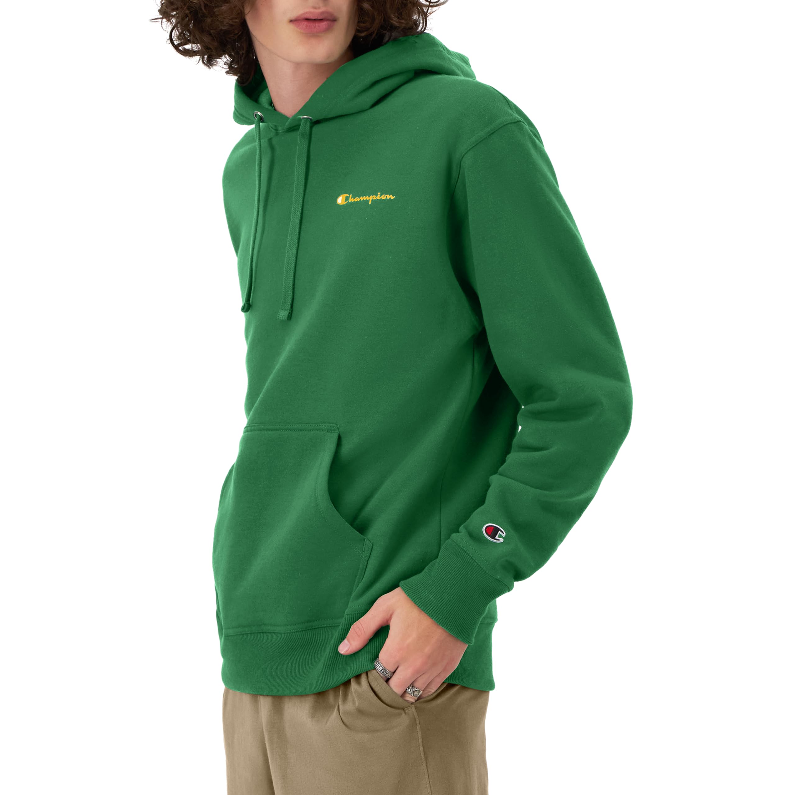 Champion Men's Powerblend Fleece Hoodie - Comfortable Script Logo Sweatshirt for Casual Wear & Gym (Regular & Big & Tall Sizes) - Perfect for Everyday Use, Workout, and Outdoor Activities